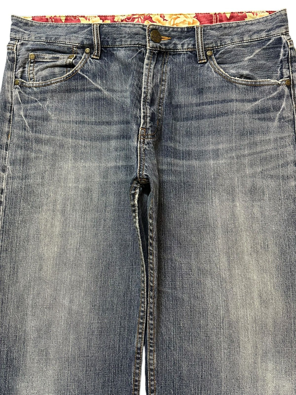 Kamakura Vintage Japanese Brand Sukajan Fish Koi Embroidered Jeans Size US 36 / EU 52 - 3 Thumbnail