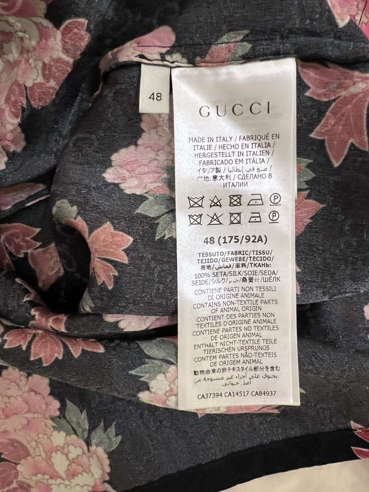 Gucci Silk Peony blossom Hawaiian shirt Size US M / EU 48-50 / 2 - 6 Thumbnail
