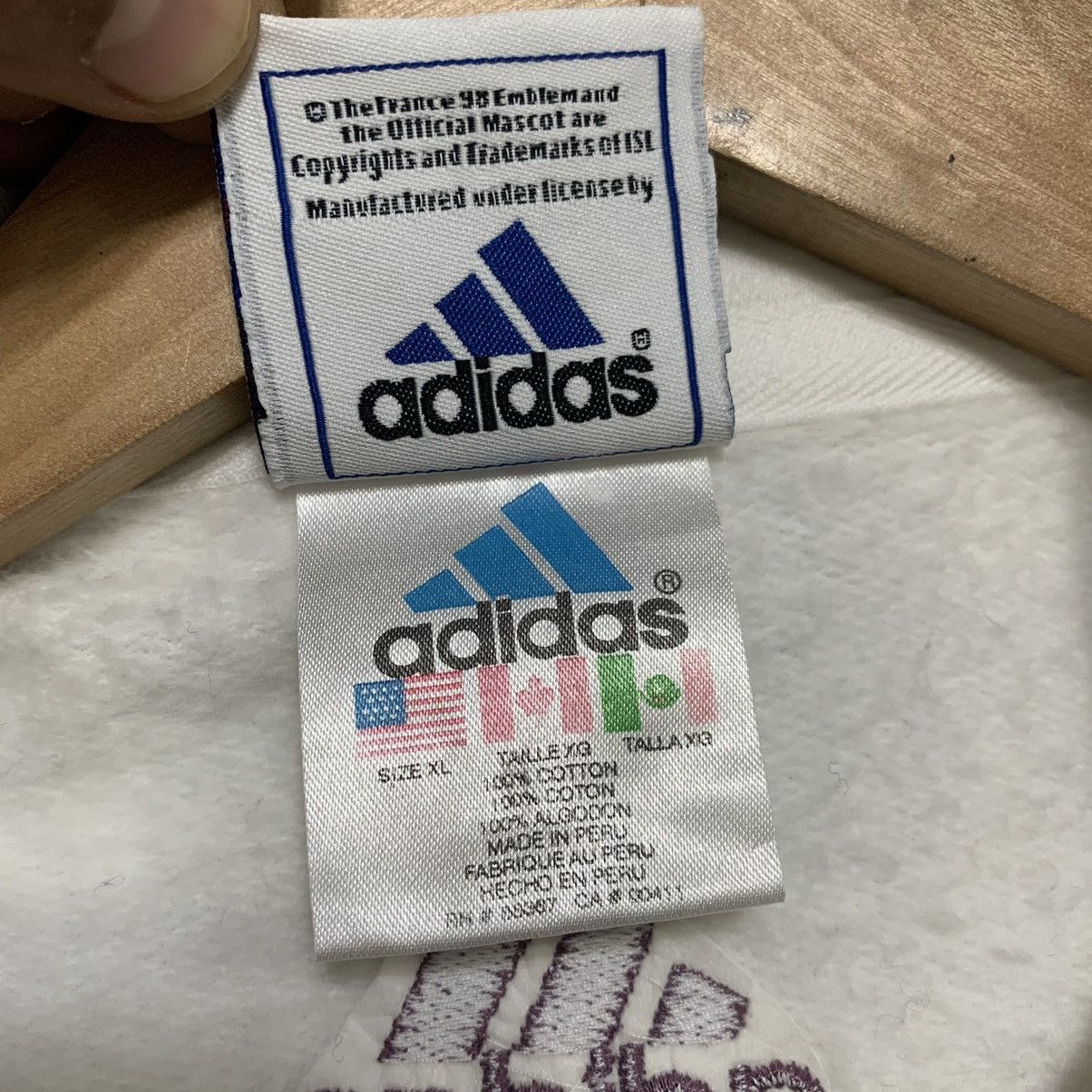 Adidas Vintage Copyright 94 Adidas World Cup France 98 Sweater Size US XL / EU 56 / 4 - 13 Thumbnail