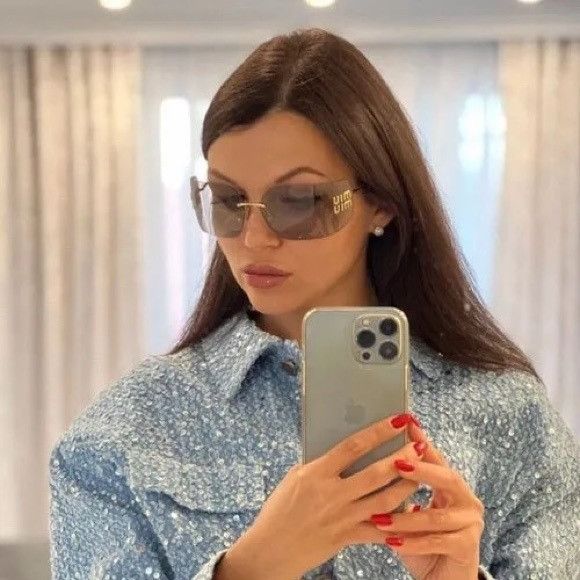 Miu Miu NEW SMU 54Y 5AK30B MIU MIU GOLD GREY WOMEN SUNGLASSES MU54YS Size ONE SIZE - 2 Thumbnail