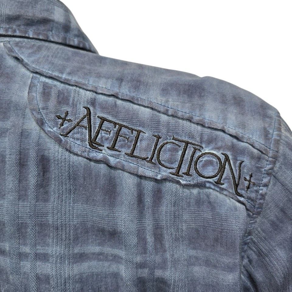 Affliction Affliction Black Premium Shirt Plaid Roll tab Sleeve 2Pocket Size US L / EU 52-54 / 3 - 6 Thumbnail