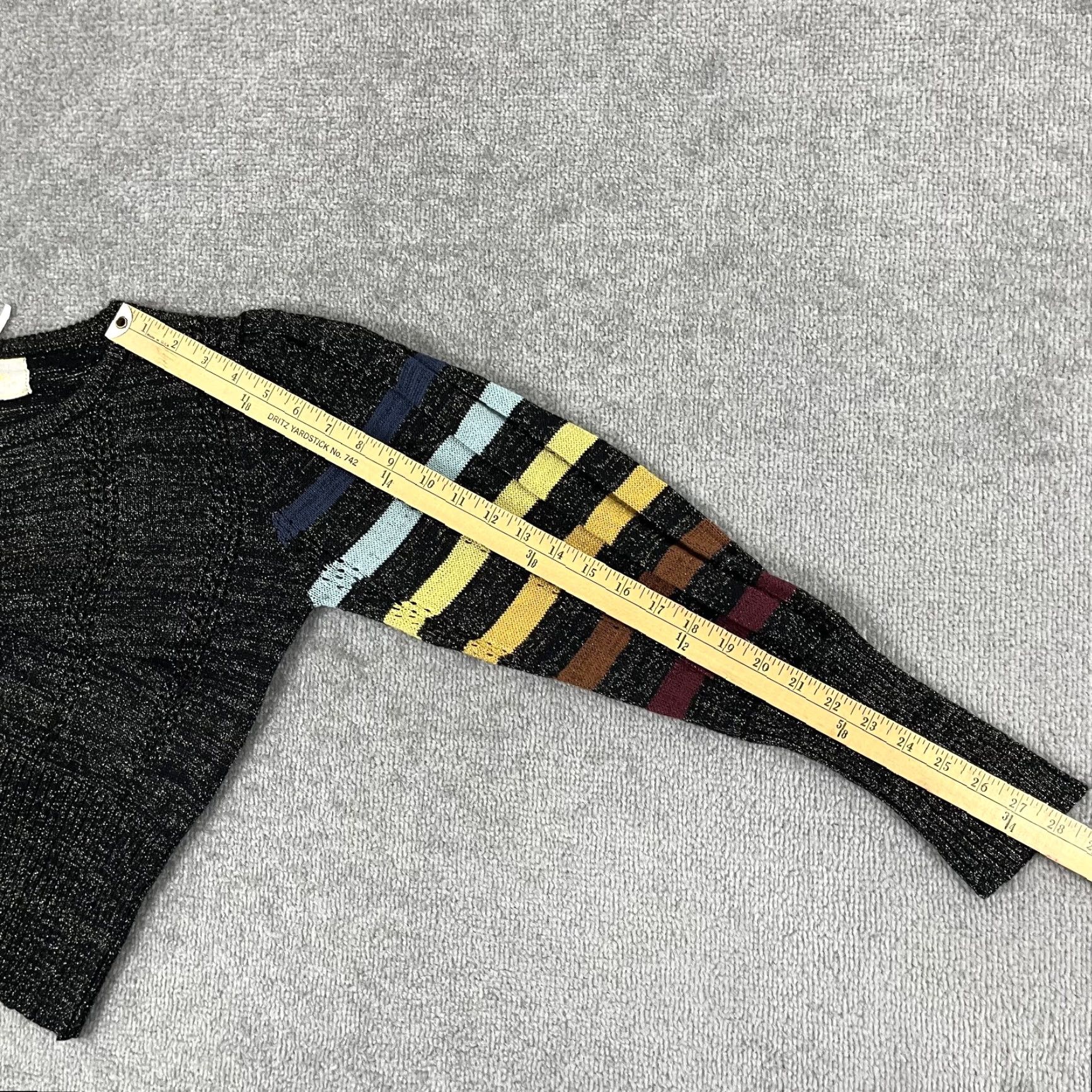 Vintage VINTAGE Jens Pirate Booty Luciana Sweater Womens M/L Black Metallic Ribbed Rayon Casual, Party, Workwear, Fall Winter Size M / US 6-8 / IT 42-44 - 6 Thumbnail