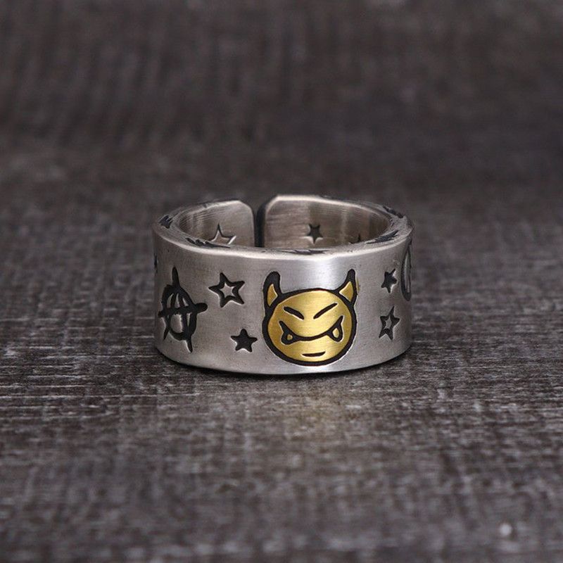 Japanese Brand Cute Smile Star Demon Ring Adjustable Size ONE SIZE - 2 Thumbnail