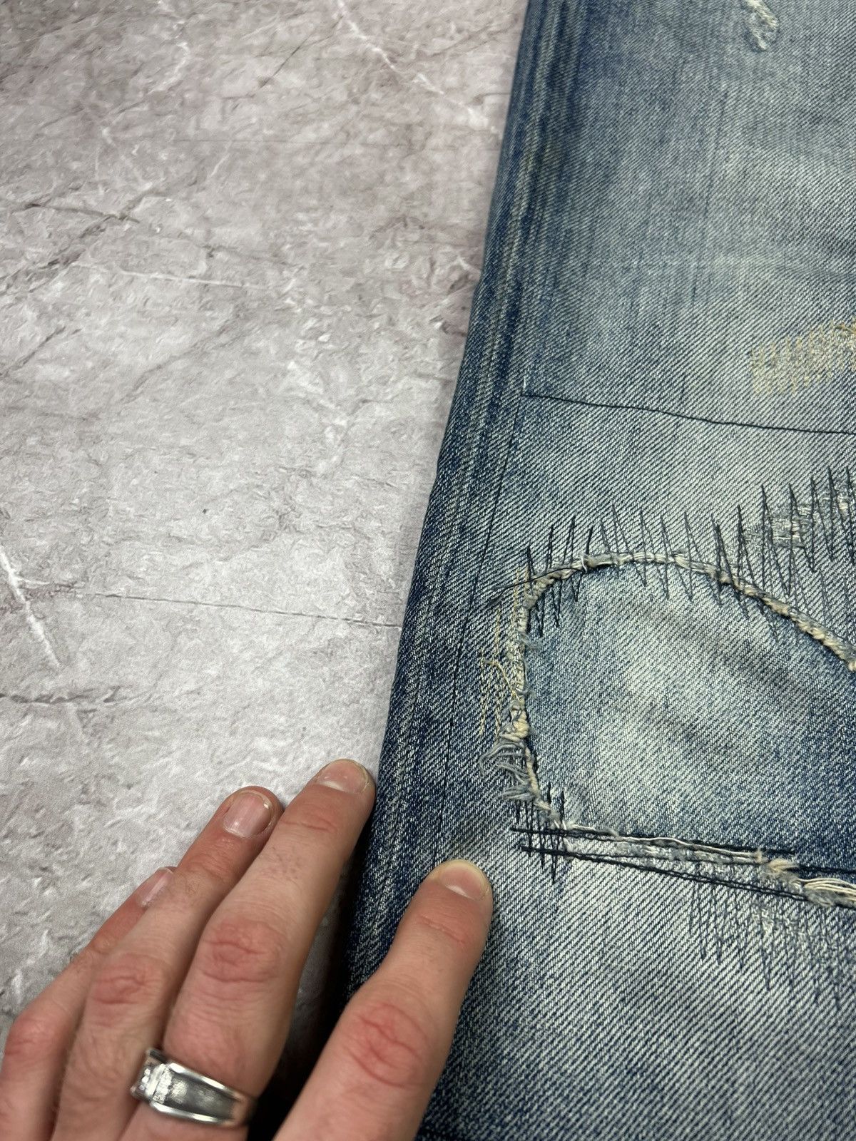 Energie × Pharrell × Sixty ENRARE >* Energie x Pharrel William Stone Wash Denim Jeans Size US 33 - 6 Thumbnail