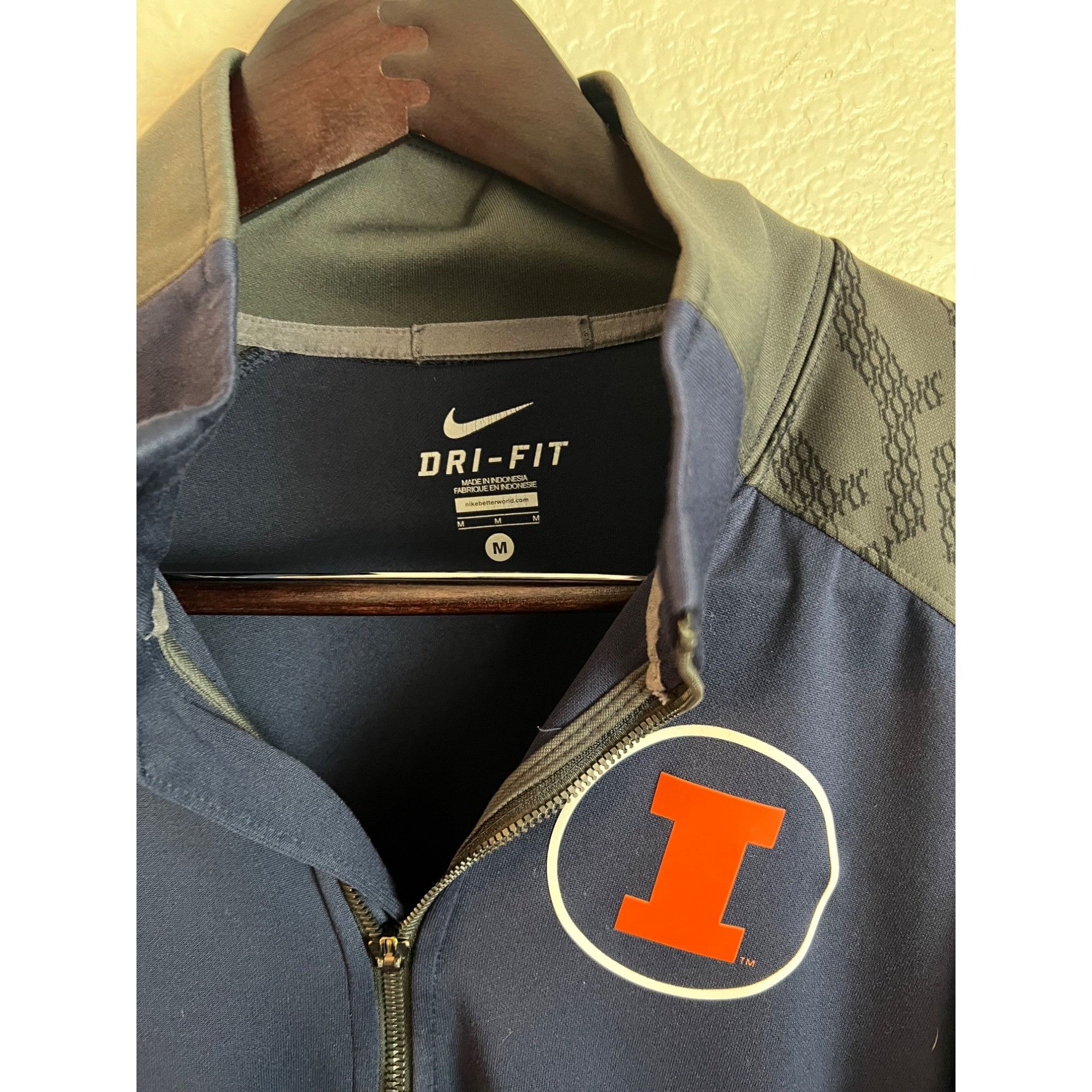 Nike Nike Illinois Fighting Illini Jacket - Size M Size US M / EU 48-50 / 2 - 2 Thumbnail