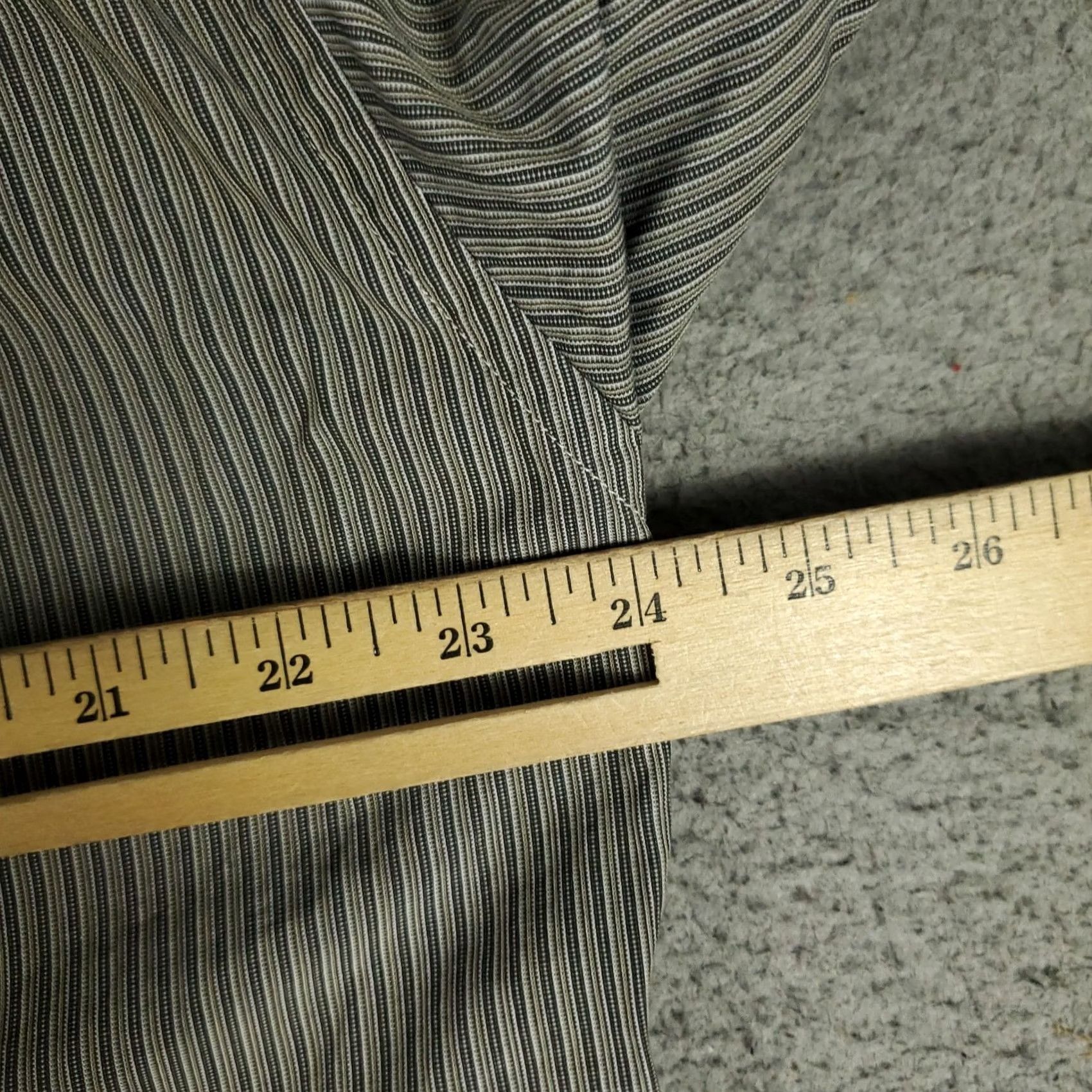 Ermenegildo Zegna Ermenegildo Zegna Shirt Mens 16.5 41 Beige Gray Striped Dress Button Up Size 46R - 5 Thumbnail