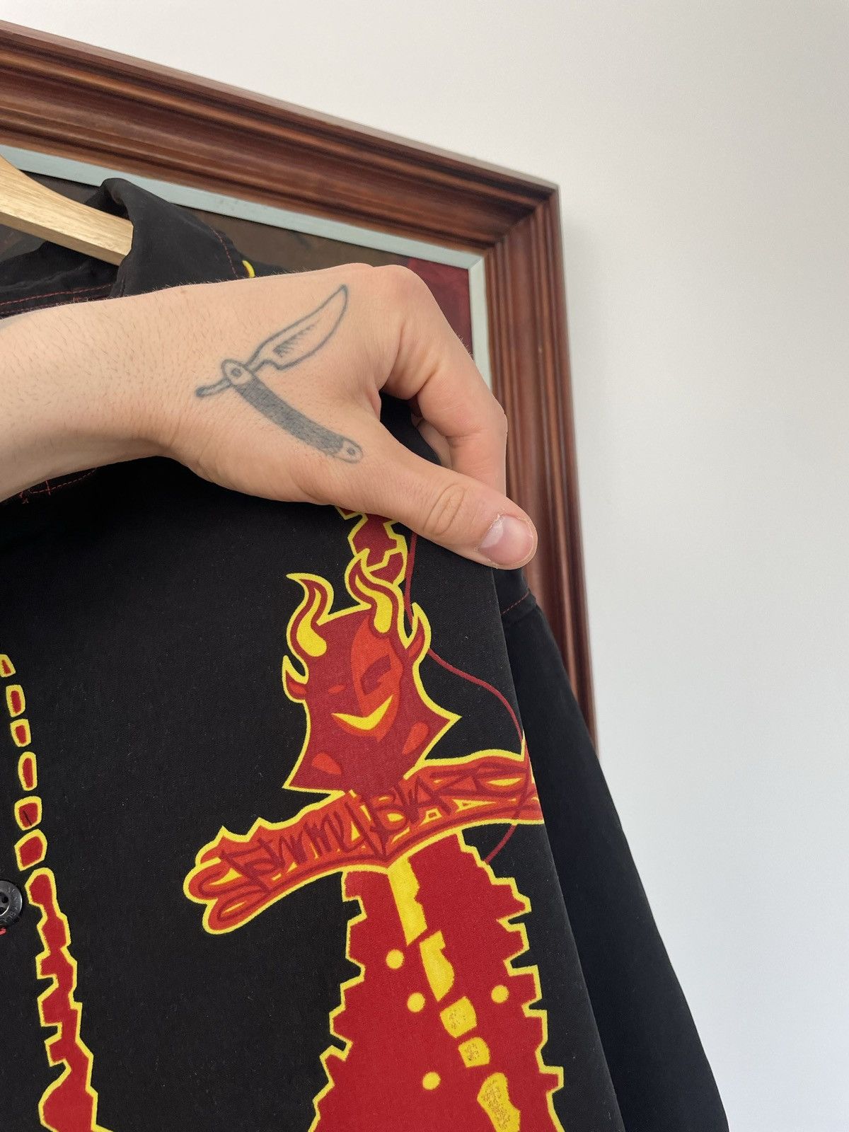 Wu-Tang Clan Vintage Johny Blaze Anime Devil Rap Oversize Button Shirt Size US XL / EU 56 / 4 - 3 Thumbnail