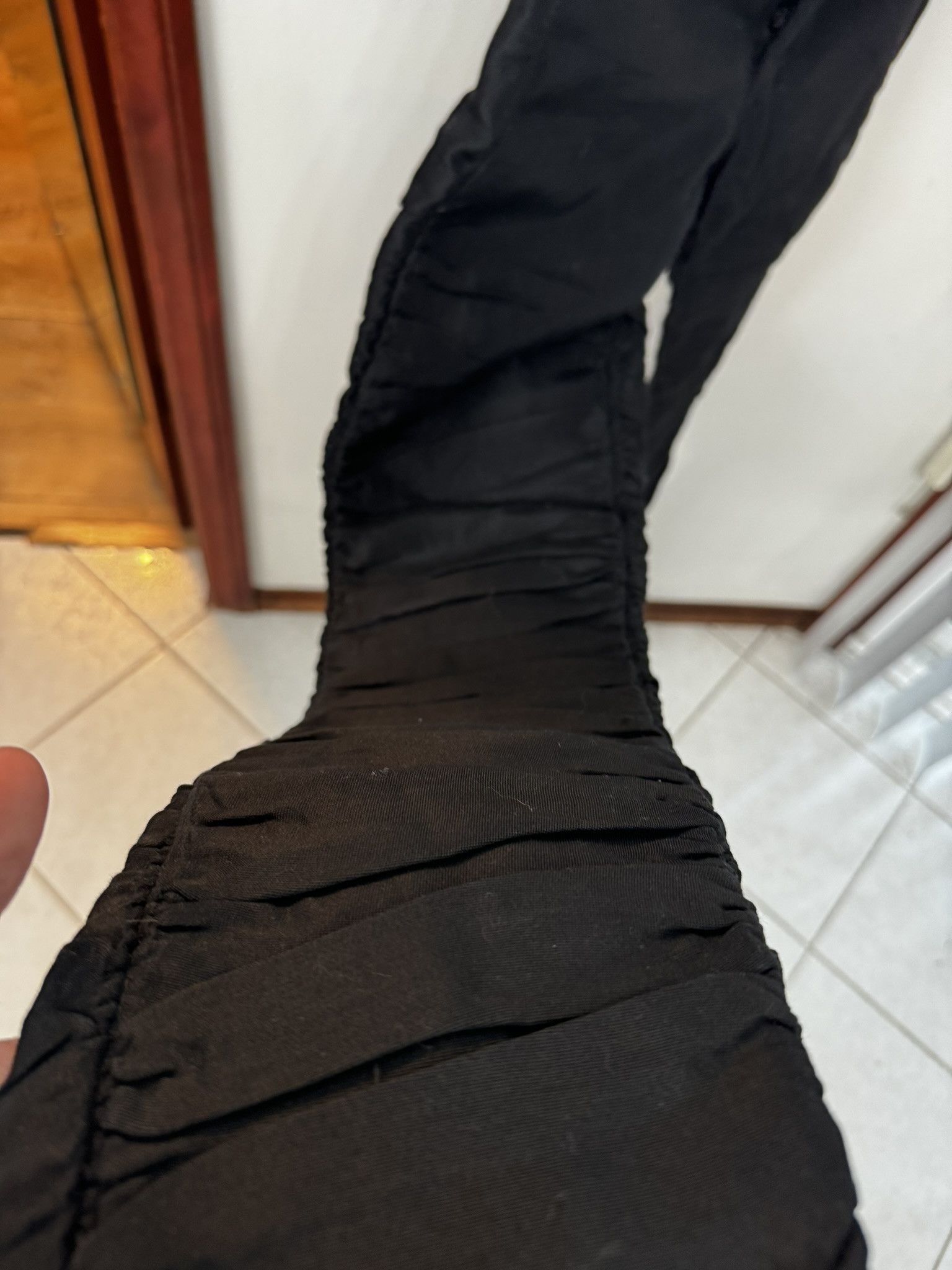 Zam Barrett ZAM BARRETT Silk Layer Ruched "Cocoon" Jeans sz. 46 MSRP$450 Size US 30 / EU 46 - 7 Thumbnail