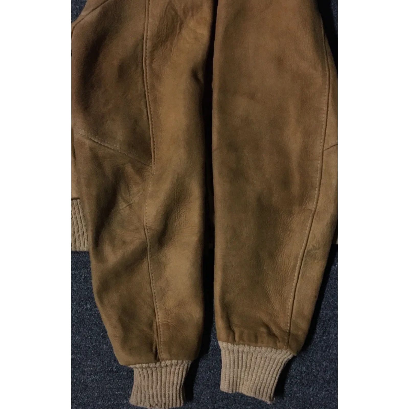 Vintage VINTAGE 50s Suede Bomber Jacket S Brown Distress Zip Conmatic Cowboy Biker Grunge Size US S / EU 44-46 / 1 - 5 Thumbnail