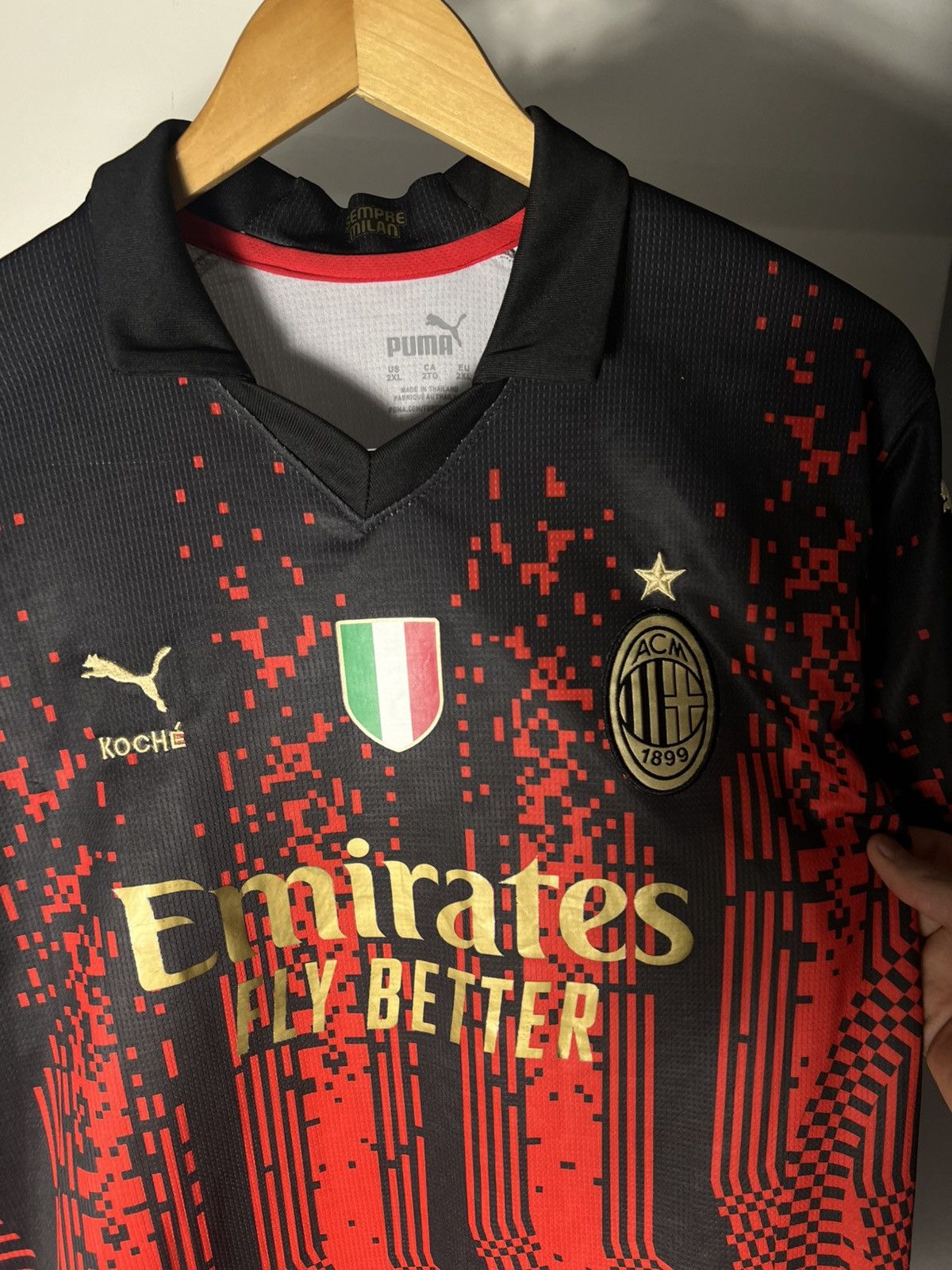 Puma VINTAGE PUMA FC MILAN ITALY SOCCER JERSEY RETRO BLOKE Y2K Size US XXL / EU 58 / 5 - 12 Thumbnail