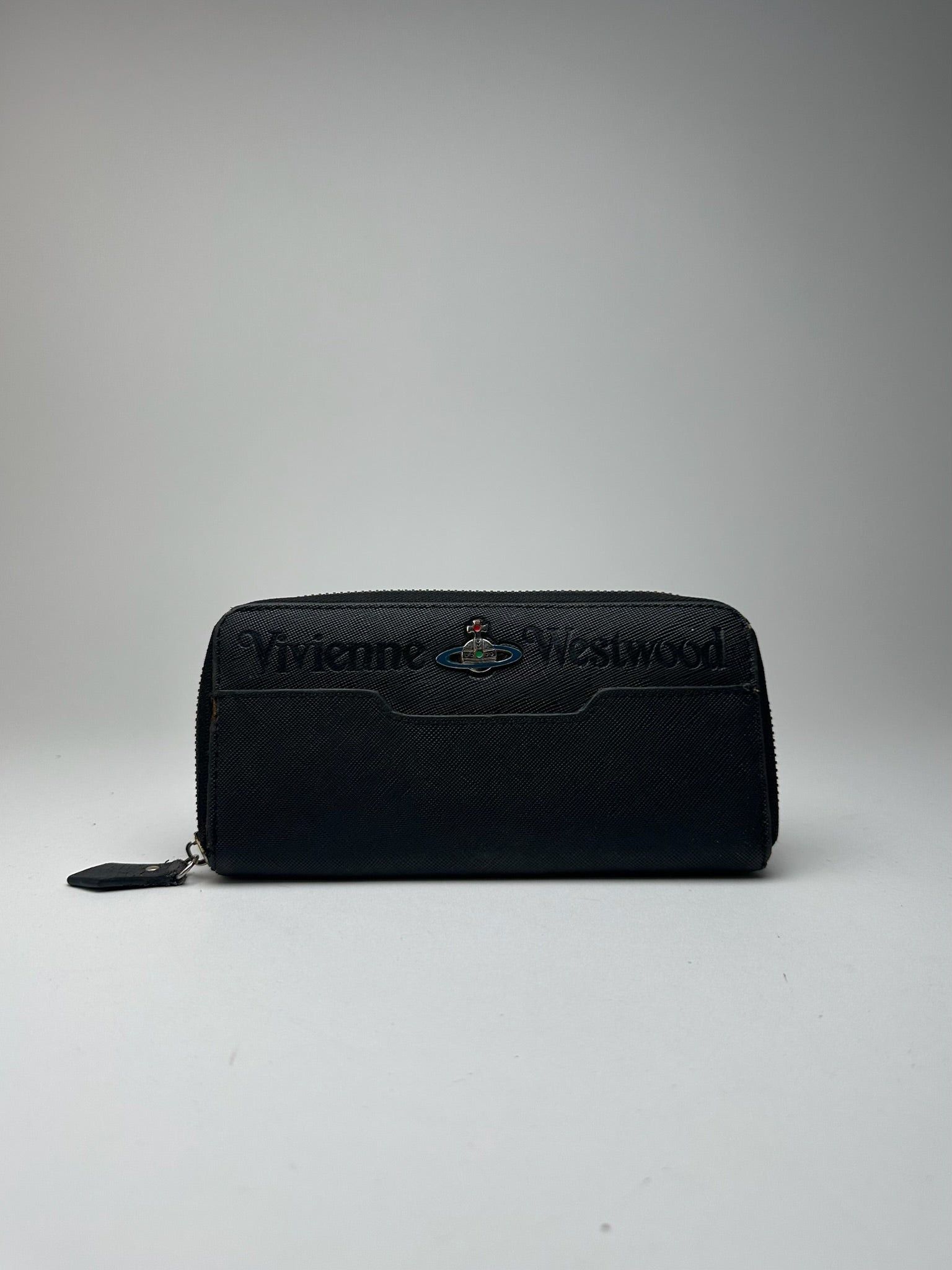 Vintage leather wallet black