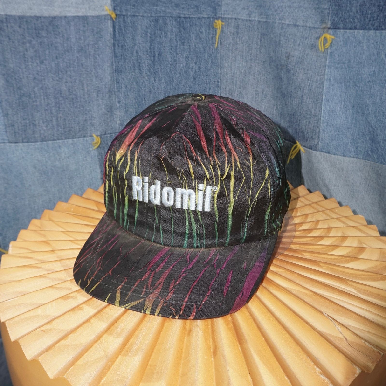Vintage OSFA - Vintage ridomil embroider abstract cracked tiedye hat Size ONE SIZE - 2 Thumbnail