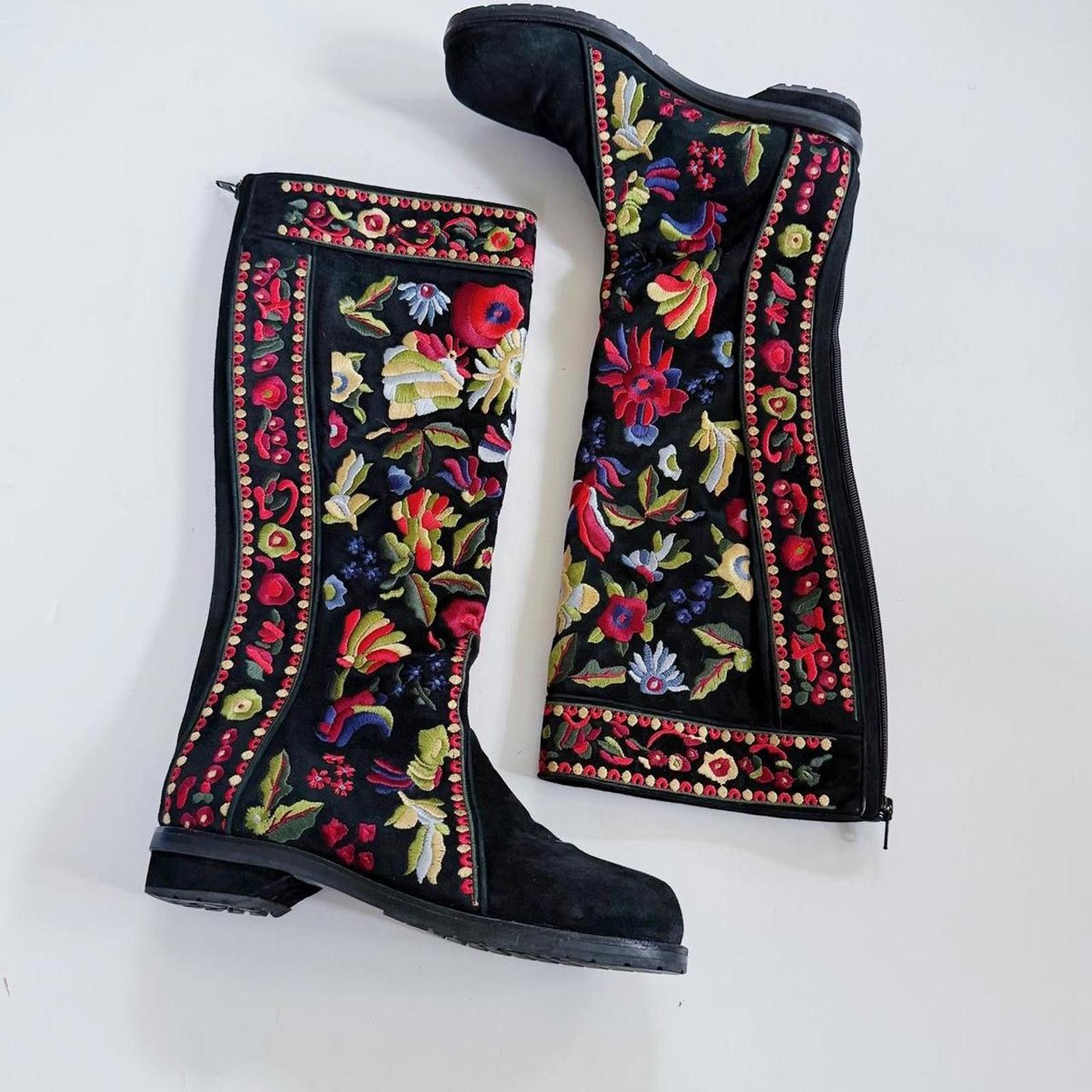 Other Warren Edwards Designer Embroidered floral boots Size US 9 / IT 39 - 2 Thumbnail