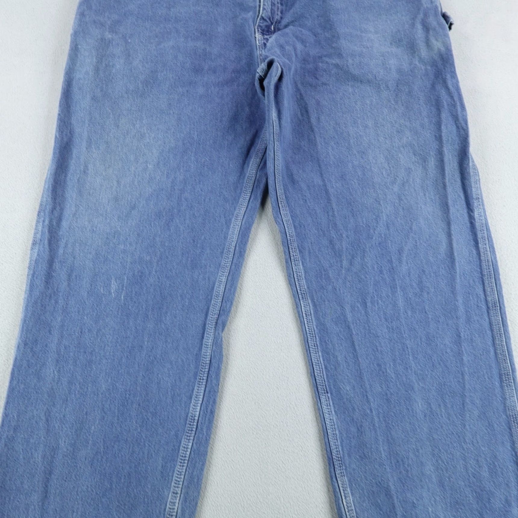 Carhartt Carhartt Jeans Blue Dungaree Fit Men's Big & Tall 42x30 Regular Denim Work Pants Size US 42 / EU 58 - 3 Thumbnail