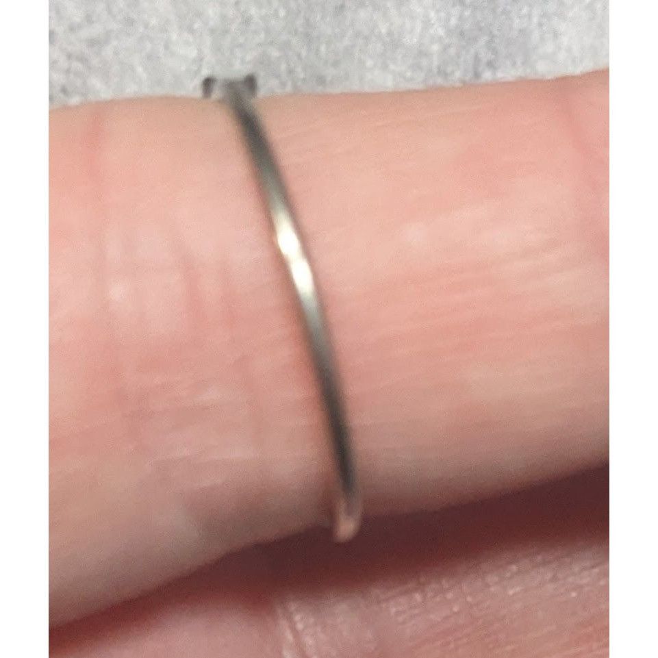 Other Simple Elegant Rhinestone Line Silver Tone Ring Size 8 1/4 Size ONE SIZE - 12 Thumbnail