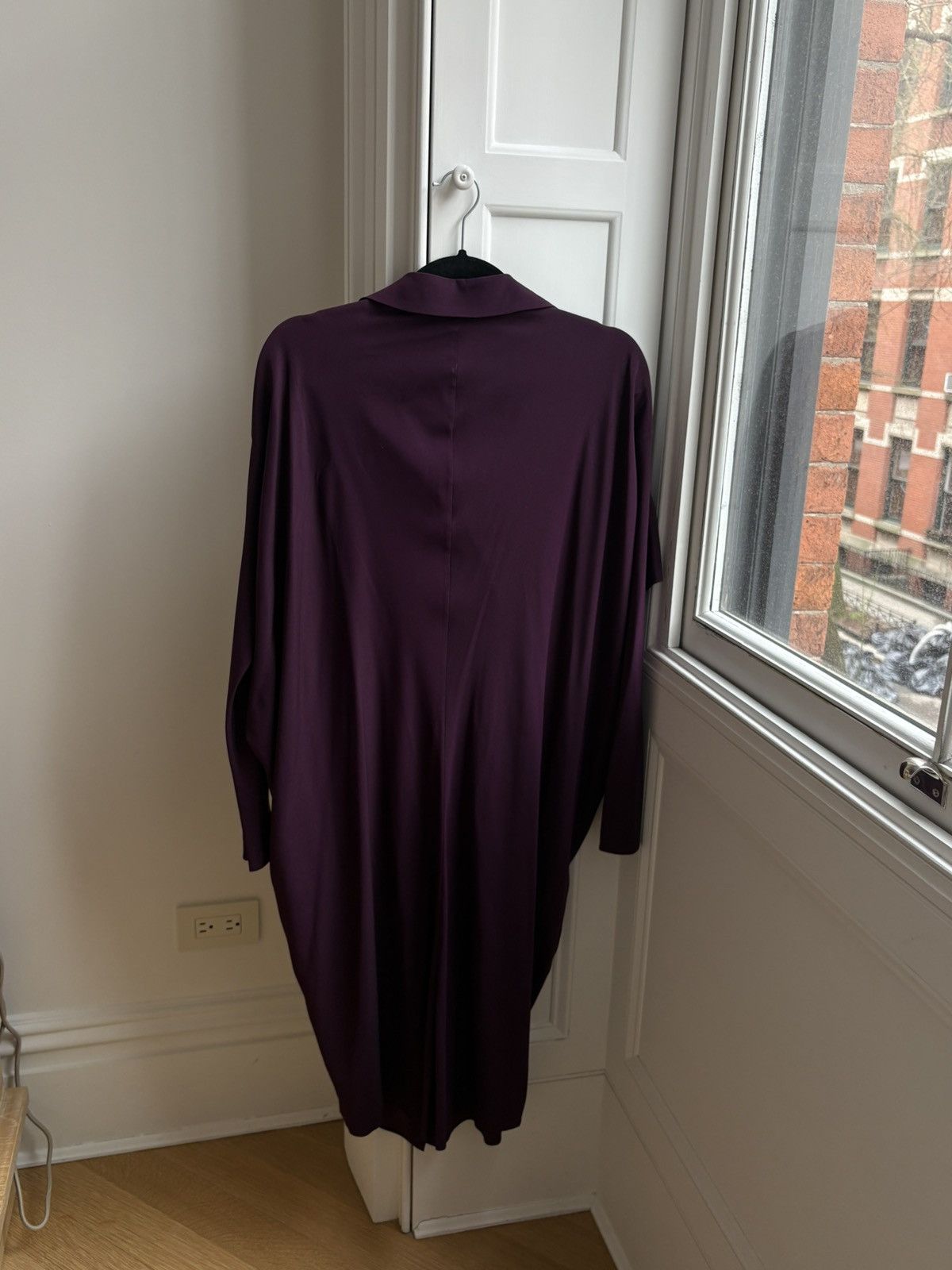 Zero + Maria Cornejo Collectors Item Zero + Maria Cornejo Bordeaux Shirt Dress Size M / US 6-8 / IT 42-44 - 5 Thumbnail
