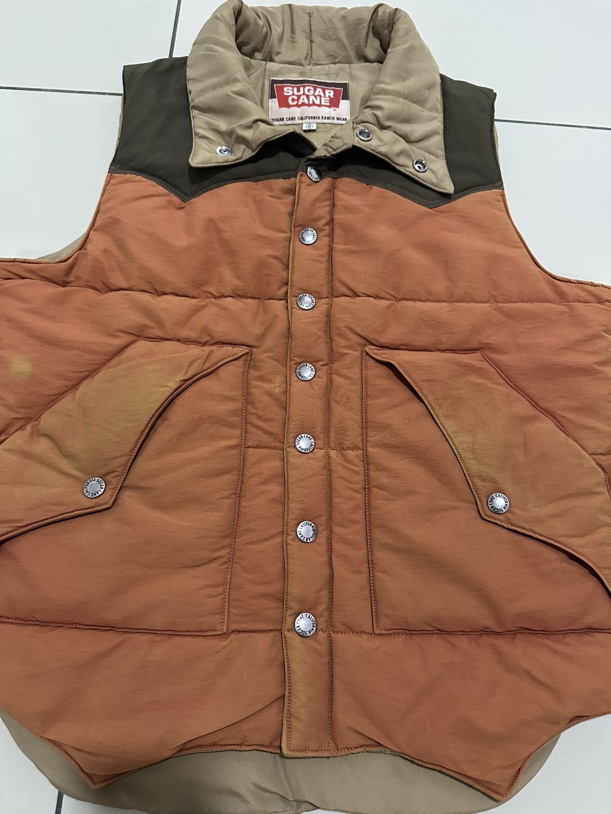 Sugar Cane Vintage Sugar Cane Padded Vest Double Colour Design Size US S / EU 44-46 / 1 - 5 Thumbnail