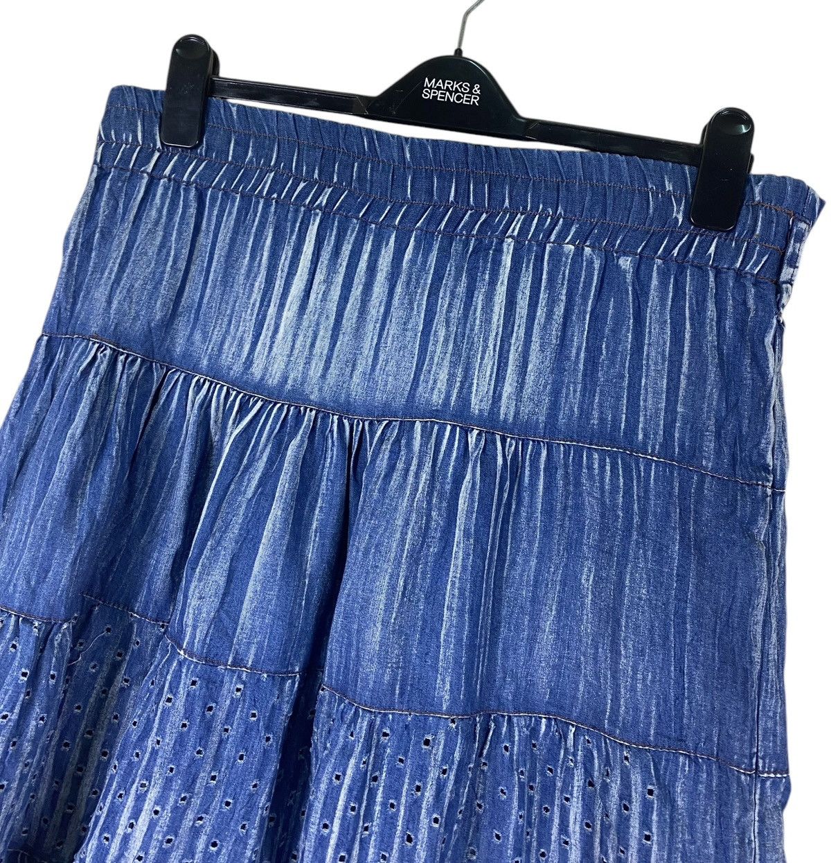 Japanese Brand × Seditionaries Japanese Homemade Distressed Blue Skirt Size 34" / US 12 / IT 48 - 4 Thumbnail