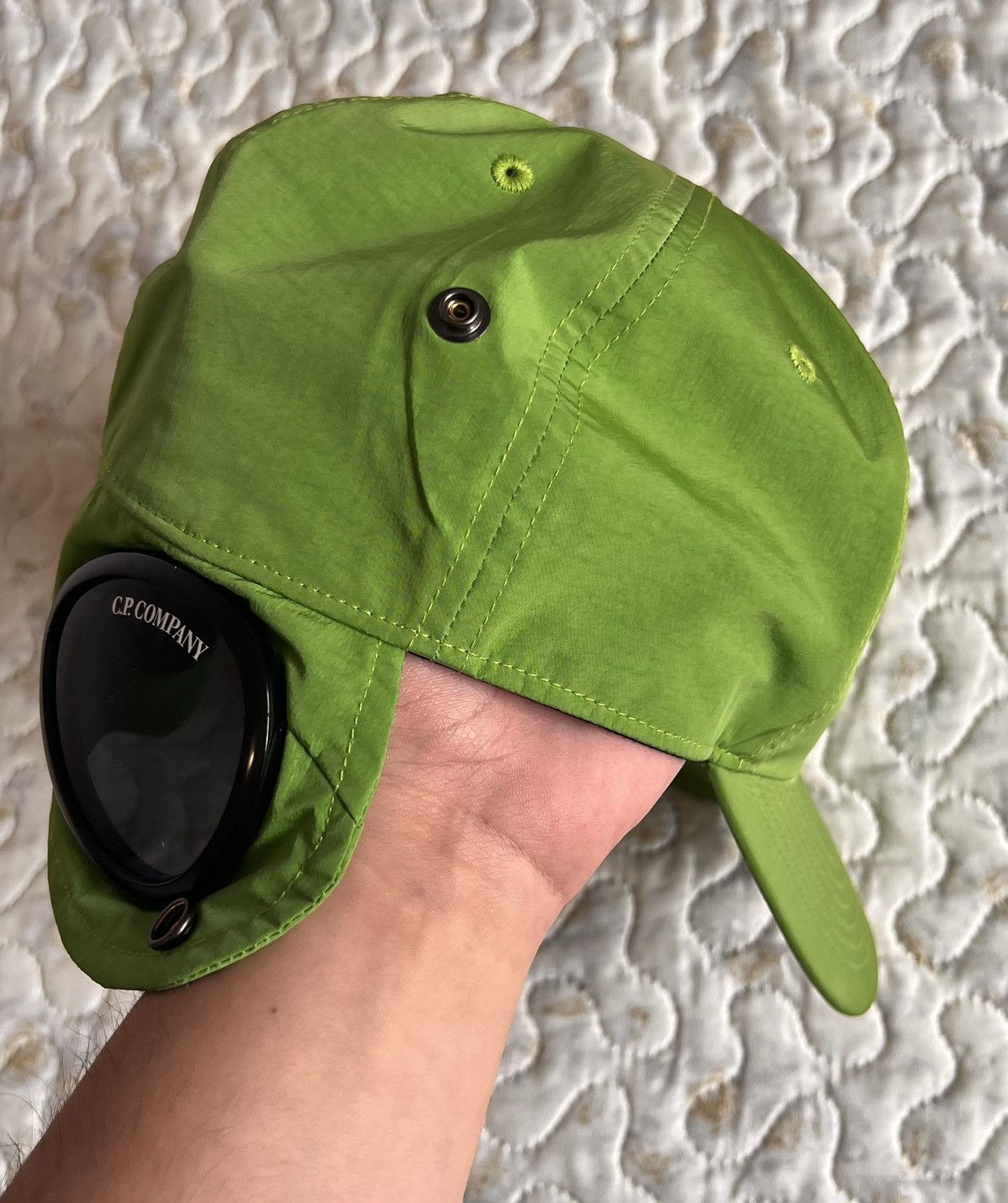 C.P. Company C.P. Company CHROME-R GOGGLE CAP glass hat cap green lime Size ONE SIZE - 14 Thumbnail