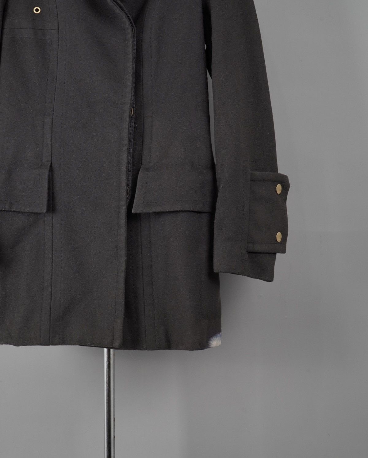 Gucci × Tom Ford Gucci - Tom ford - Archive AW03 Stand Collar Wing Wool Coat Size S / US 4 / IT 40 - 6 Thumbnail