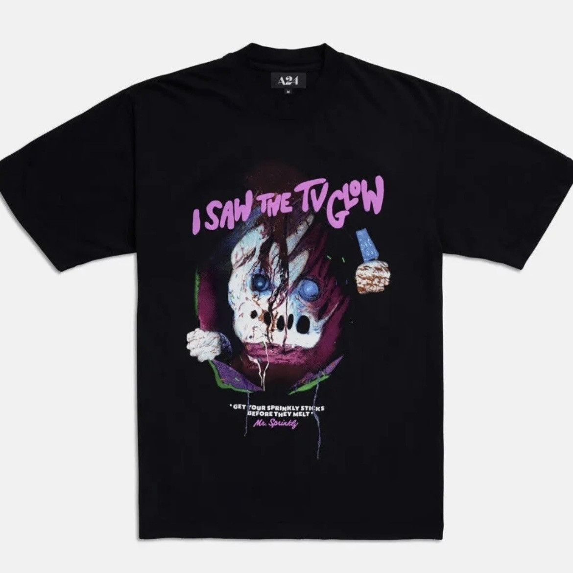 A24 L A24 I Saw The TV Glow Mr Sprinkly Tee Pink Opaque shirt Size US L / EU 52-54 / 3 - 1 Thumbnail
