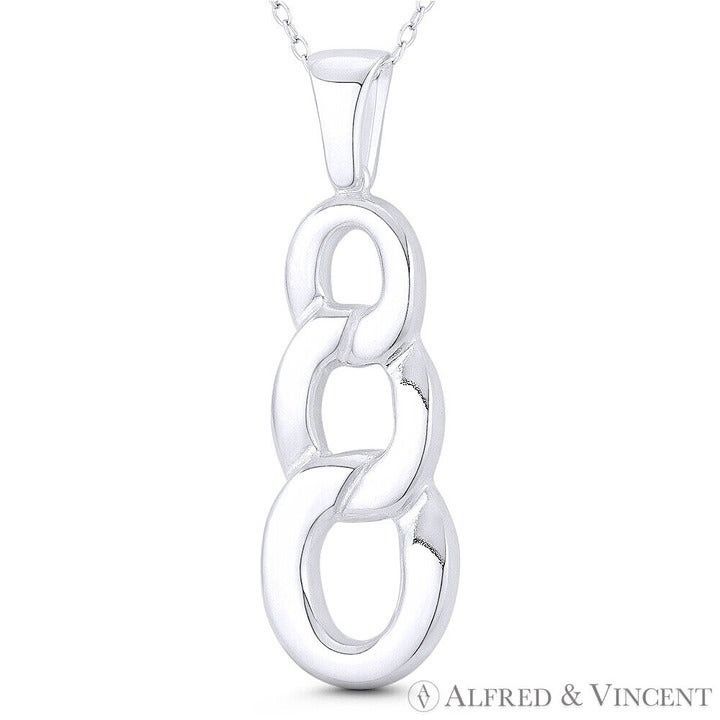 Other Triple Oval Loop Charm Pendant in .925 Sterling Silver Size ONE SIZE - 1 Preview