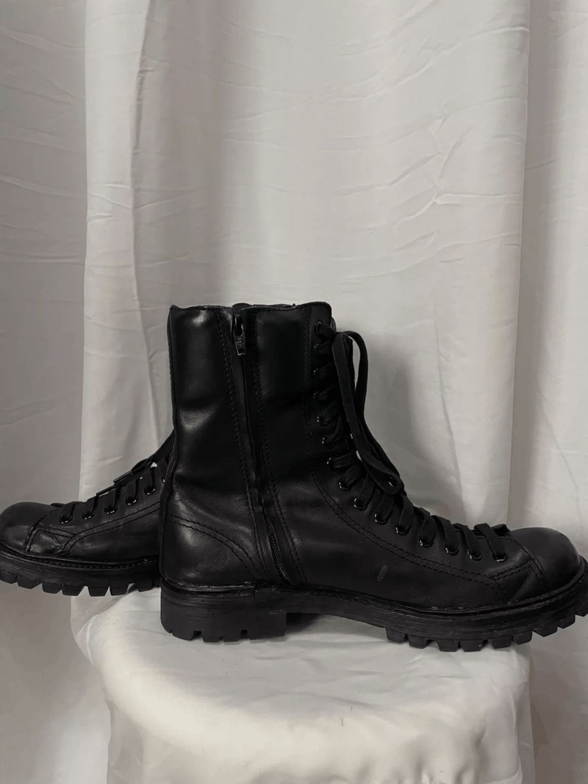 Yohji Yamamoto Sz 3 Yohji Yamamoto Pour Homme Leather Combat Boots Size US 8 / EU 41 - 2 Thumbnail