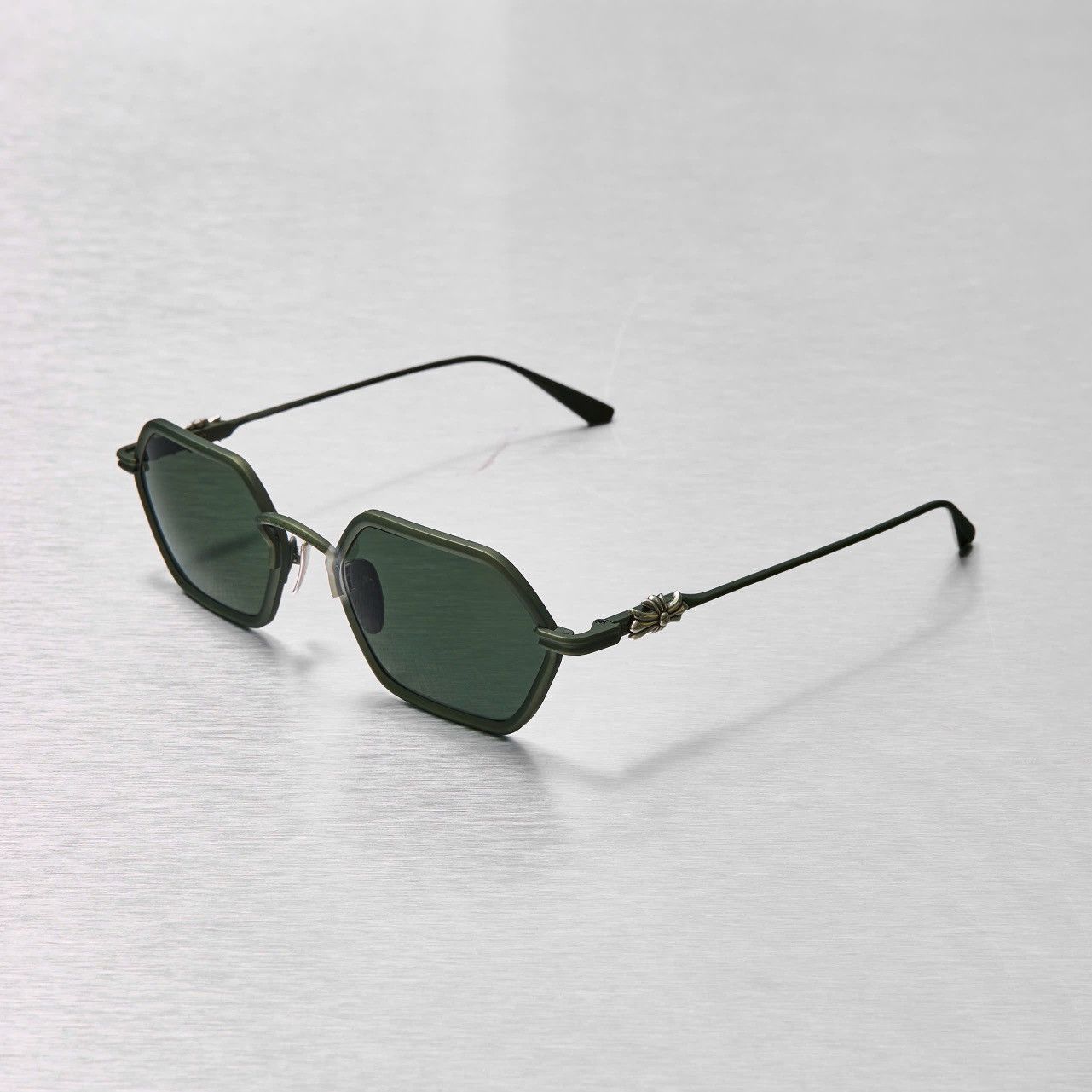 Chrome Hearts CHROME HEARTS DATASS BRUSHED DARK OLIVE SUNGLASSES Size ONE SIZE - 1 Thumbnail