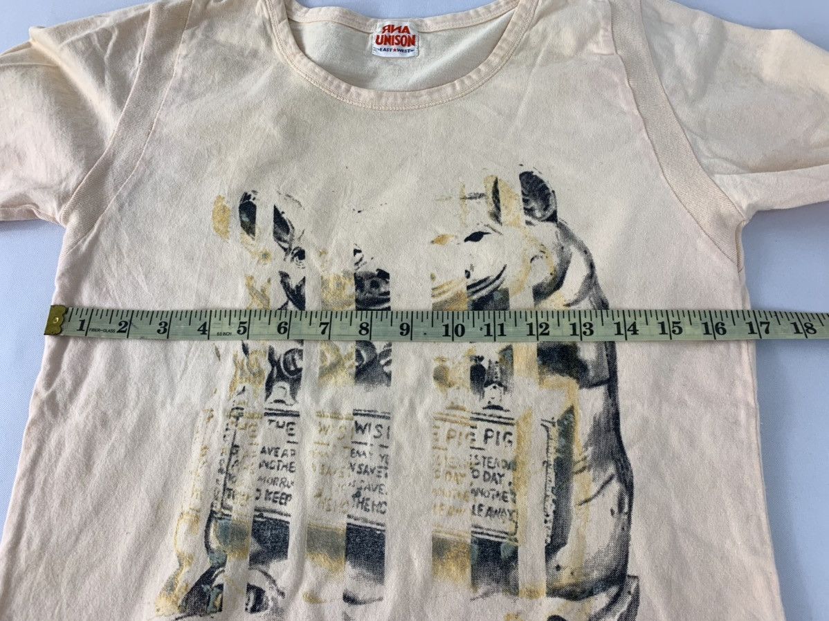 Japanese Brand RNA Inc Unison Pig Logo Printed Tee Unisex Size S / US 4 / IT 40 - 9 Thumbnail