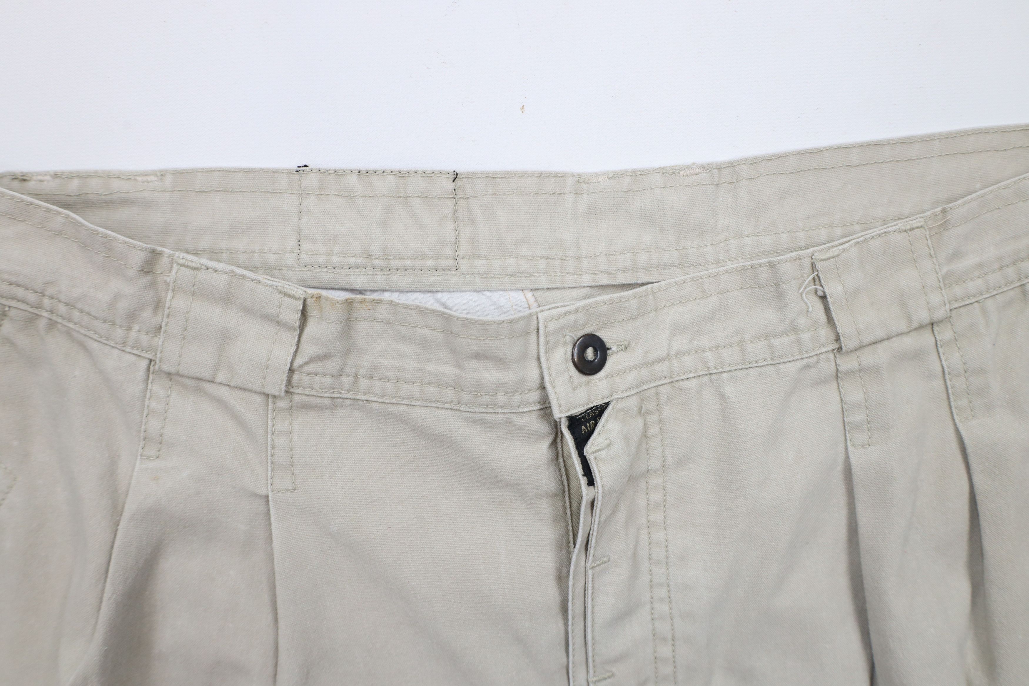Vintage Vintage 90s Streetwear Pleated Wide Leg Dungaree Chino Pants Size US 38 / EU 54 - 7 Thumbnail