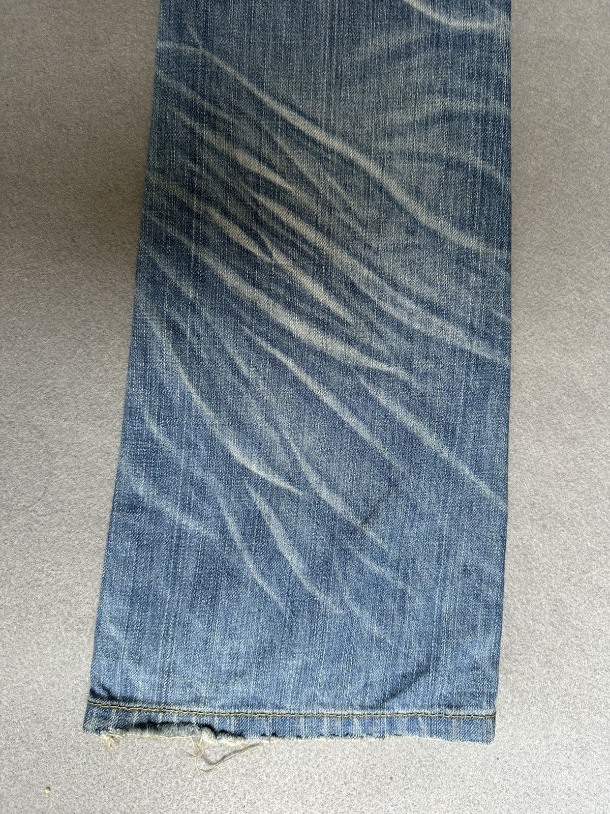 Japanese Brand FLARE Lolita Claw Marks Distressed Denim Size US 29 - 14 Thumbnail