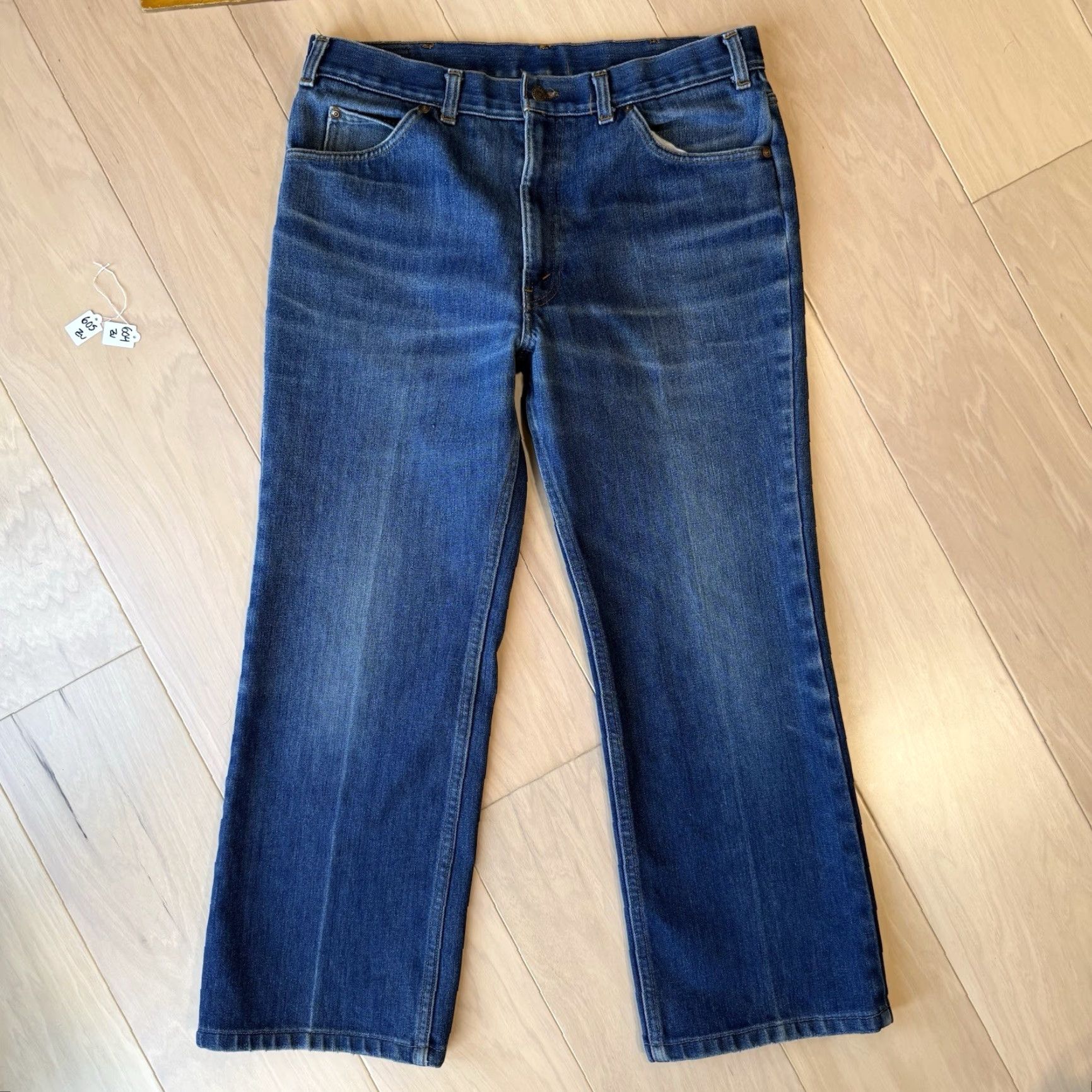 Levi's VINTAGE Levi's Orange Tab Lined Jeans 34 Blue 80s Bootcut Made in USA 39103 2517 Size US 34 / EU 50 - 3 Thumbnail