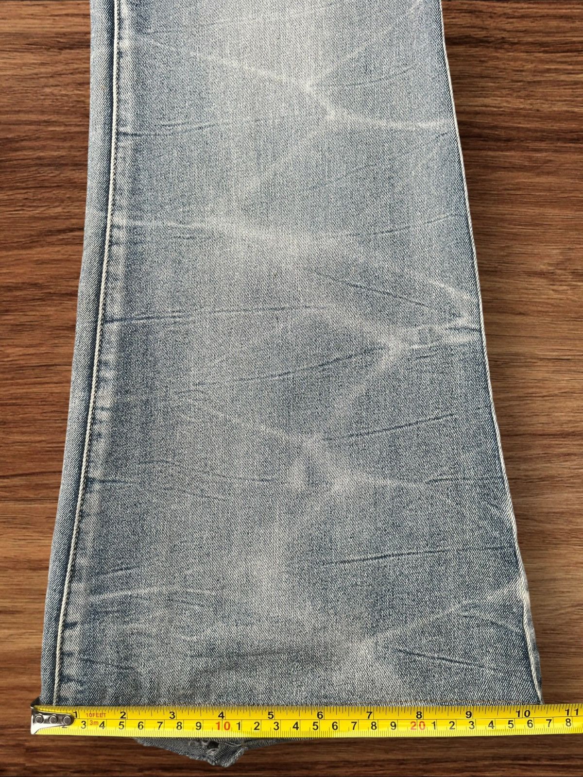 Japanese Brand × Le Grande Bleu (L.G.B.) Vintage Japanese Brand Stone Washed Grunge Style Flare Jeans Size 29" - 14 Thumbnail