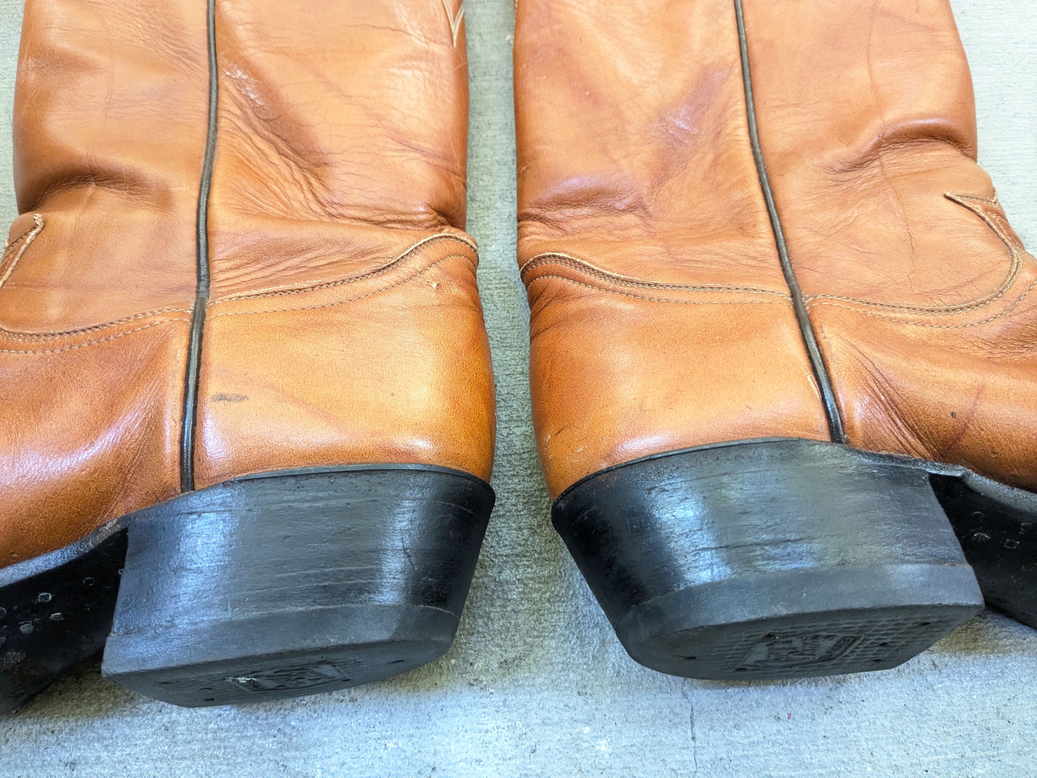 Other Tony Lama Cowboy Boots 11.5 B Narrow Brown Leather USA Size US 11.5 / EU 44-45 - 12 Thumbnail