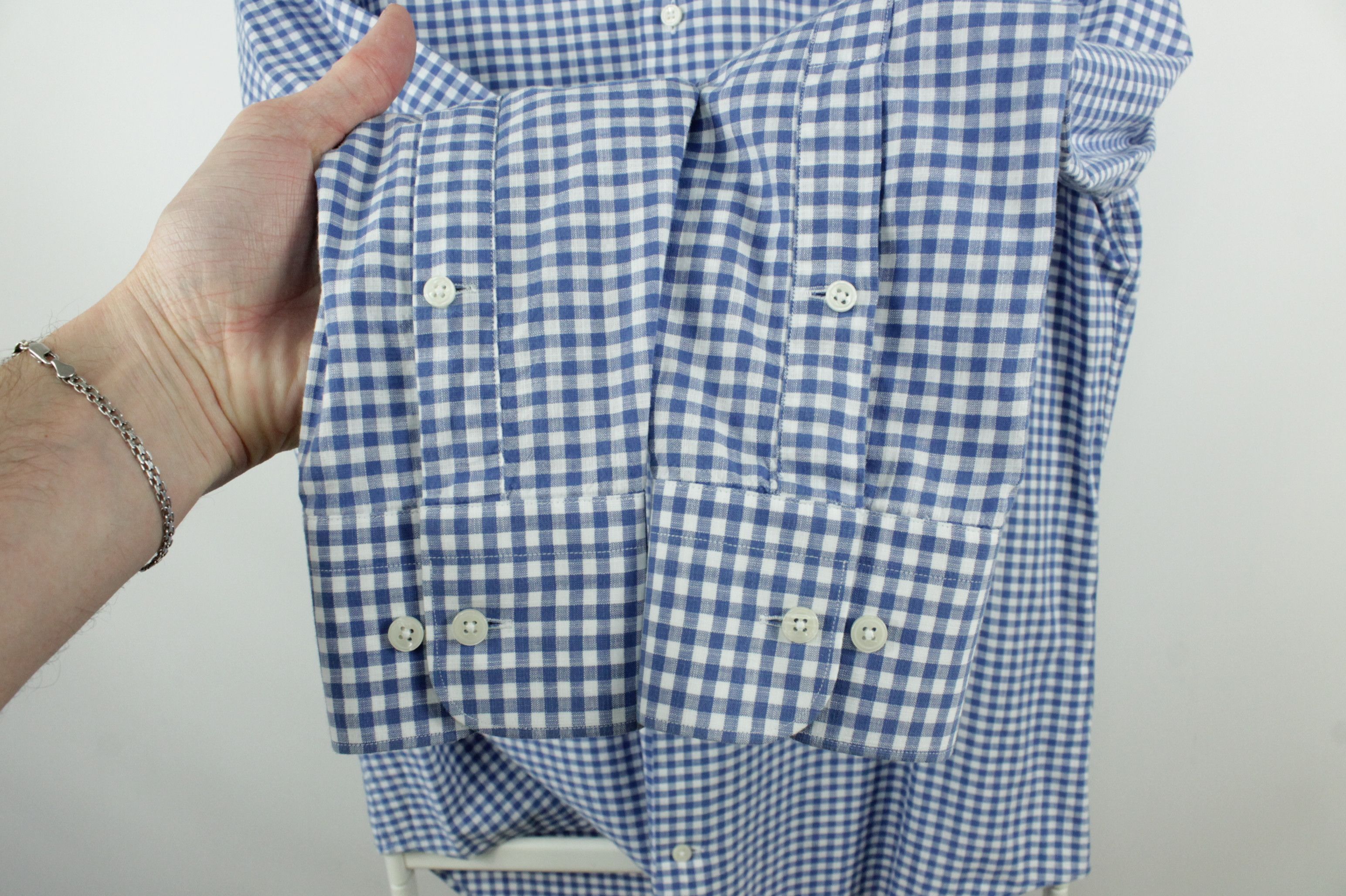 Suitsupply Suitsupply Cotton Two Ply Regular Fit Check Formal Shirt Size US L / EU 52-54 / 3 - 4 Thumbnail