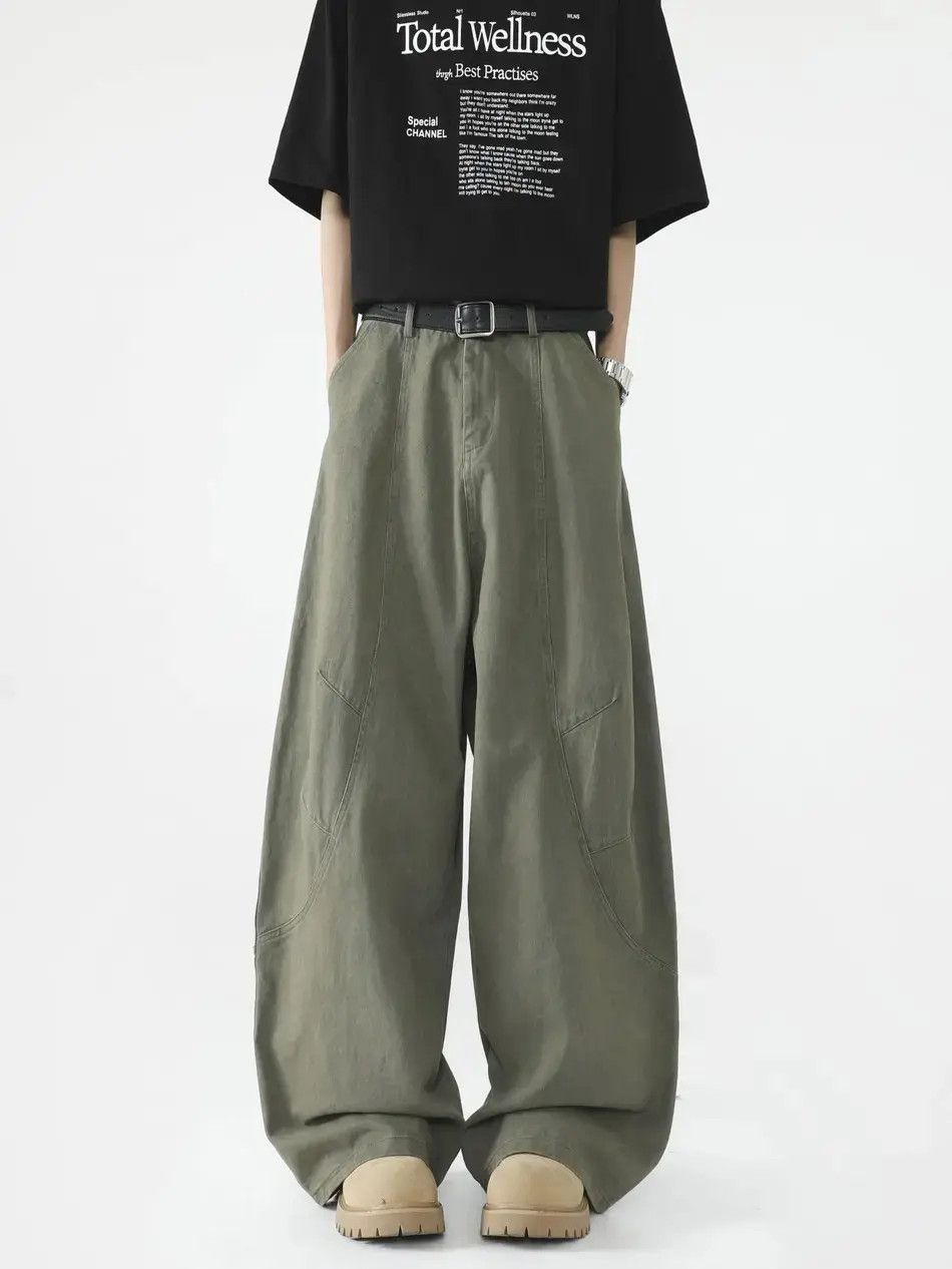 Retro loose casual wide leg jeans
