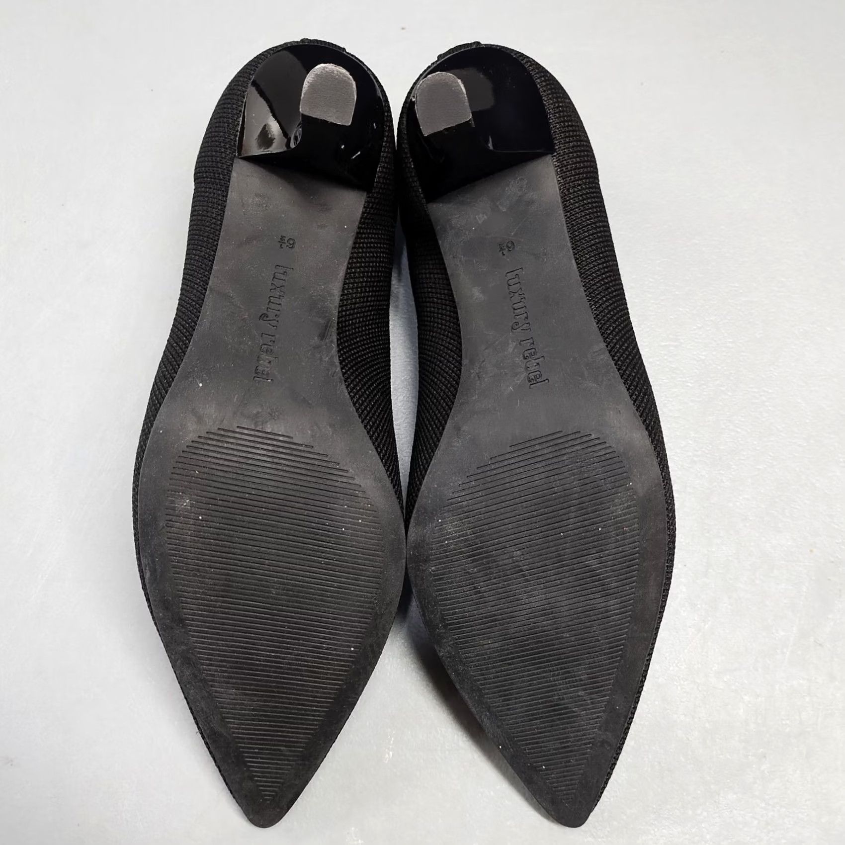 Vintage Luxury Rebel Pump Heels Womens Size 6.5 Black Pointed Toe Slip On Size US 7 / IT 37 - 7 Thumbnail
