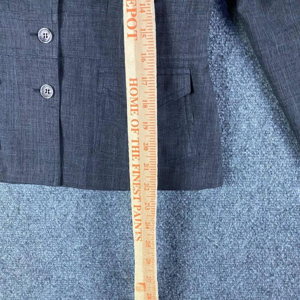 Other Sag Harbor Blazer Women's 6P Petite Jacket Gray Polyester Size M / US 6-8 / IT 42-44 - 5 Thumbnail