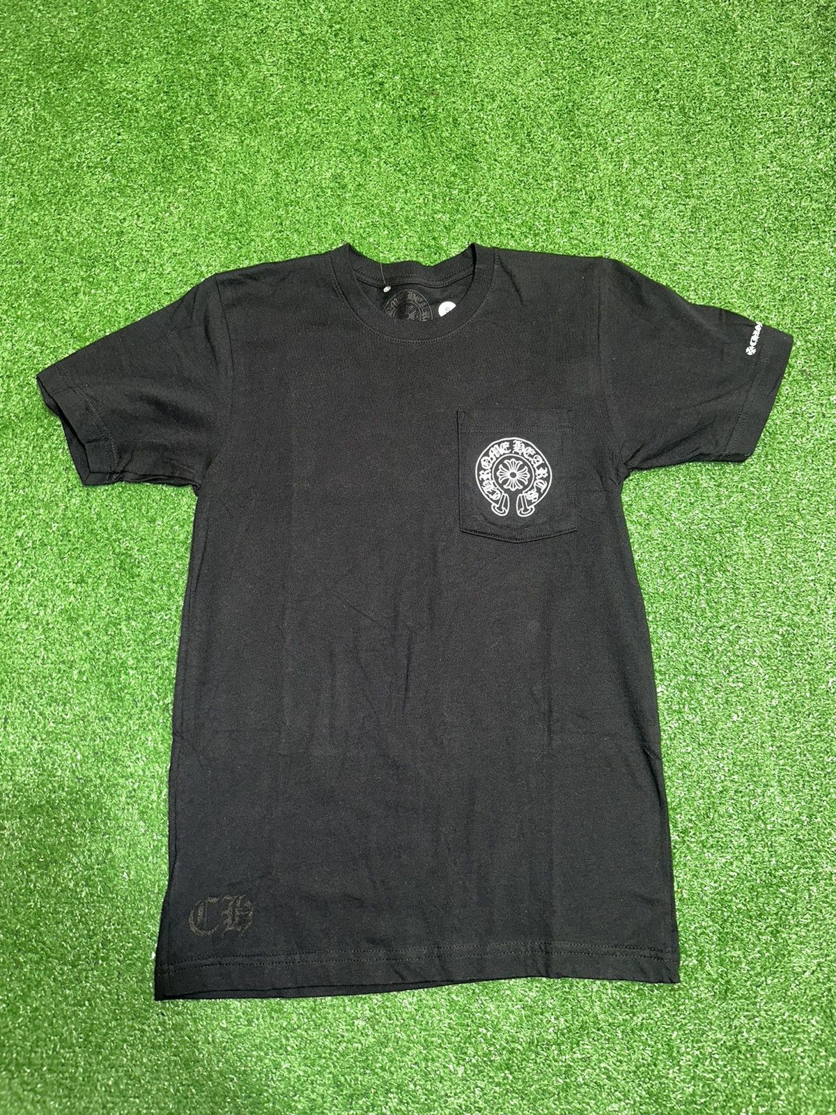 image of Chrome Hearts Horse Shoe Tee in Black, Men's (Size Small)