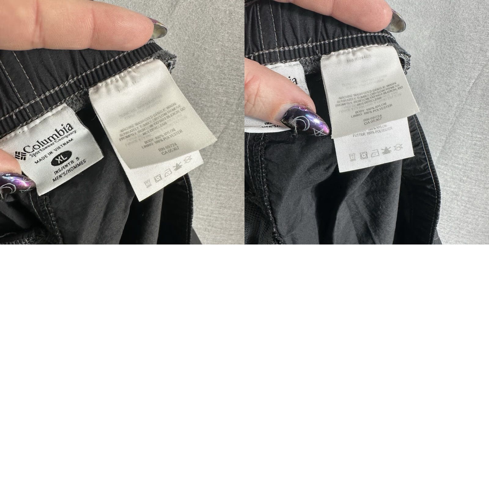 Vintage Columbia Mens XL Shorts Pull On Outdoor Cargo Pocket Black Lightweight Polyester Inseam 9in Classic Fit Size US 36 / EU 52 - 10 Thumbnail