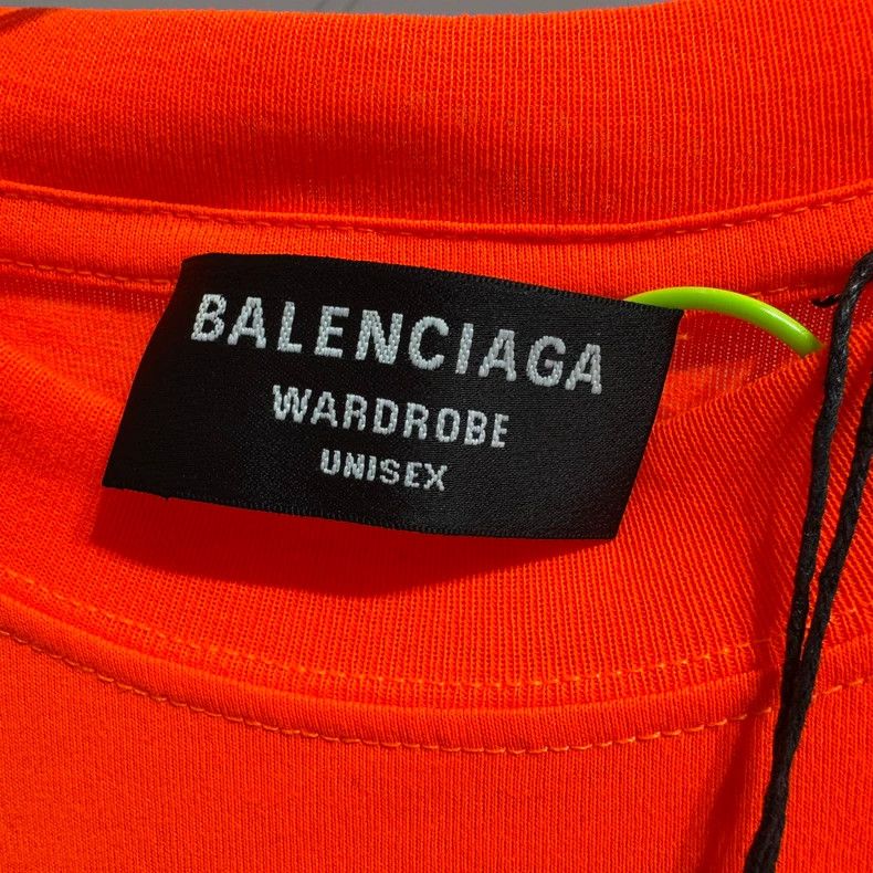 Balenciaga Balenciaga Orange Wave Coke Logo Loose Short Sleeve XS Siz Size US XS / EU 42 / 0 - 3 Thumbnail