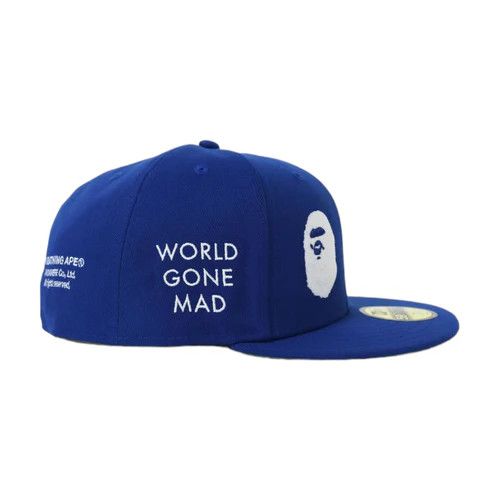 image of Bape X New Era A Bathing Ape Fitted Blue, Men's