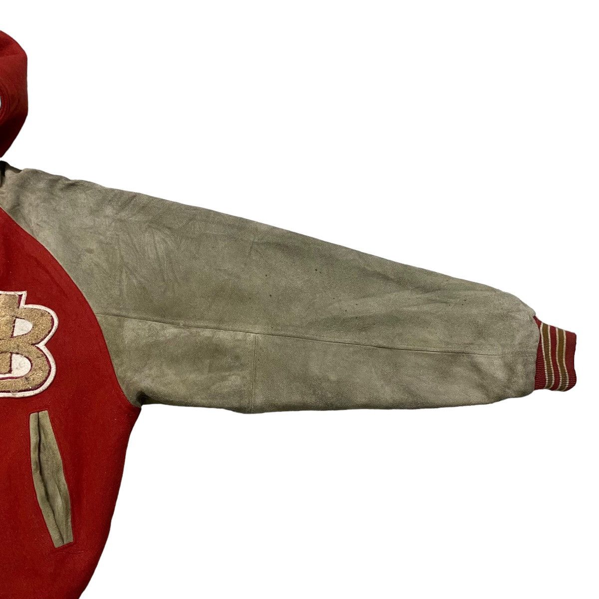 Japanese Brand Vintage NEO BLOOD TOKYO Varsity Hooded Suede Leather Jacket Size US L / EU 52-54 / 3 - 8 Thumbnail