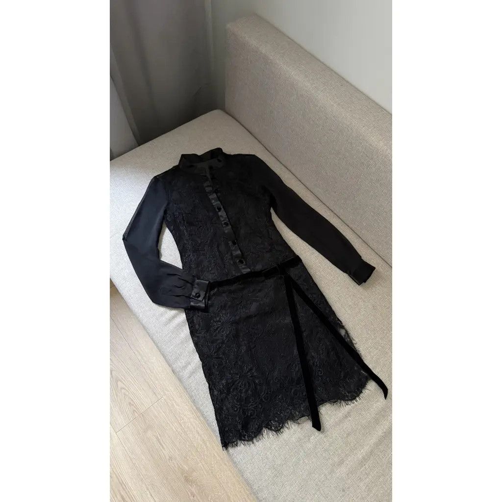 Dolce & Gabbana Dolce & Gabbana Womens Black Lace Mini Dress Size IT38 Size XS / US 0-2 / IT 36-38 - 3 Thumbnail