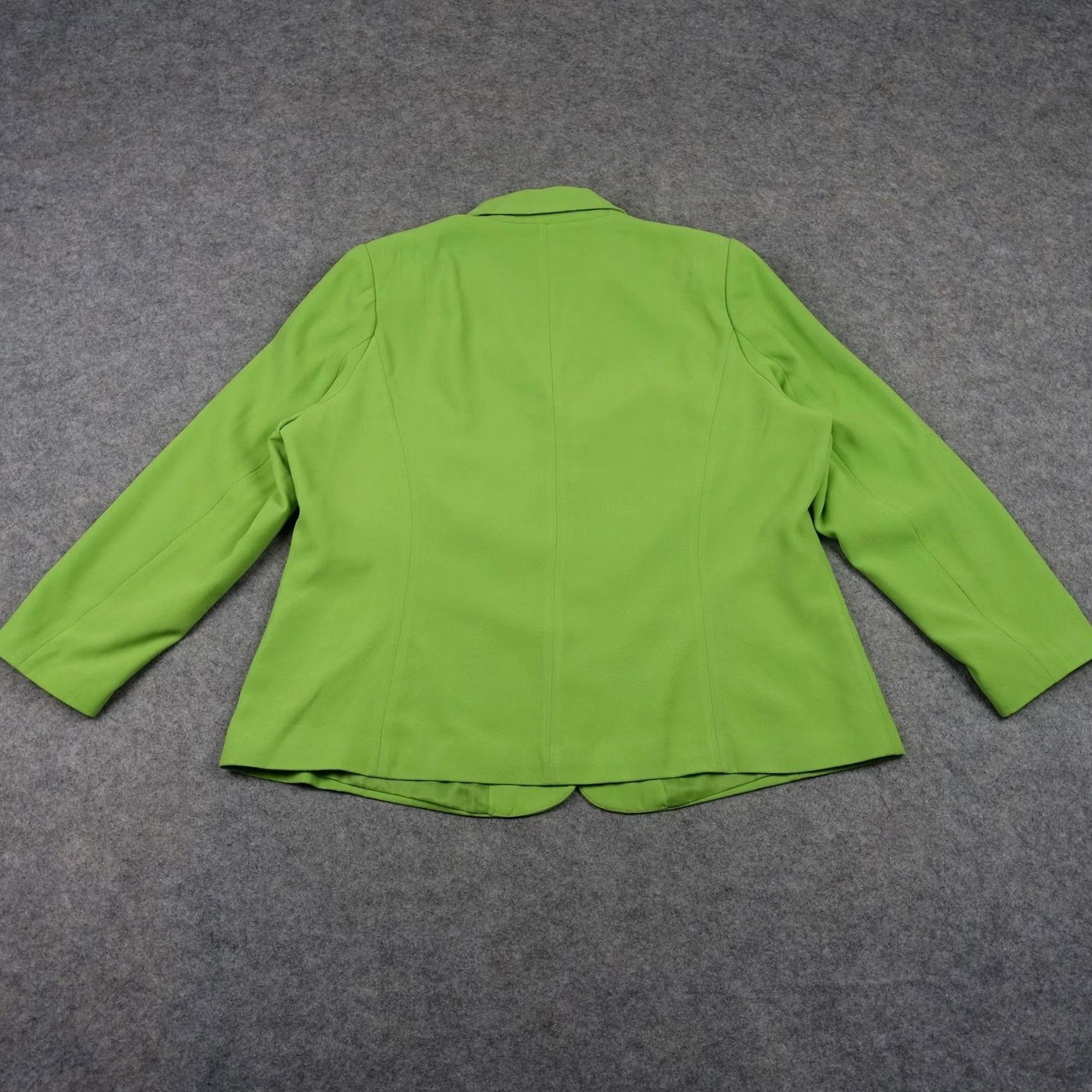 Vintage VINTAGE Jessica London Blazer Womens 20W Green Lined Notch Lapel Career Jacket Size 3XL / US 20-22 - 5 Thumbnail