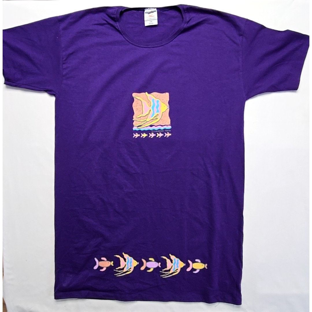 Vintage Vintage Fish Shirt Ft. Lauderdale Florida Purple Sleeper Tee Size XL / US 12-14 / IT 48-50 - 1 Thumbnail