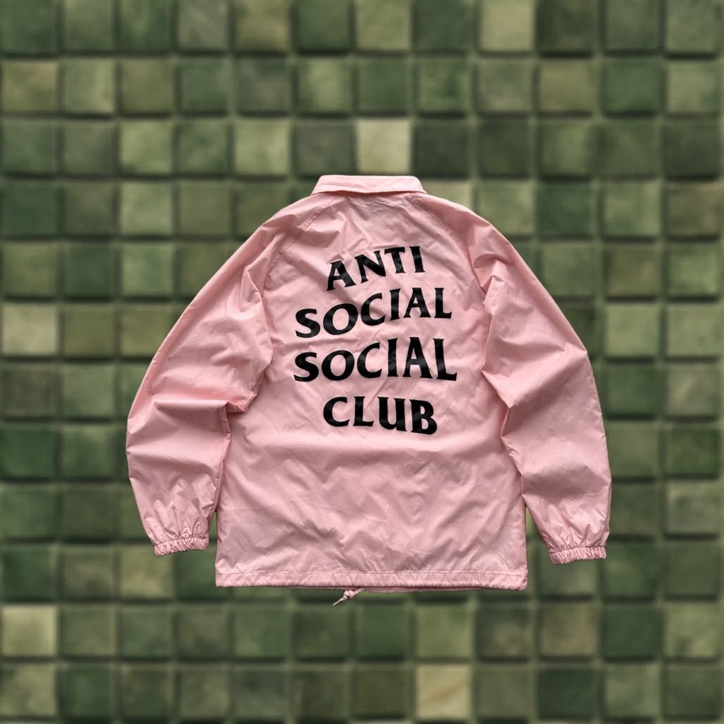 Anti Social Social Club VINTAGE Anti Social Social Club Jacket Mens Windbreaker Pink S USA Made Nylon Chest 53cm Length 69cm Size US S / EU 44-46 / 1 - 1 Thumbnail