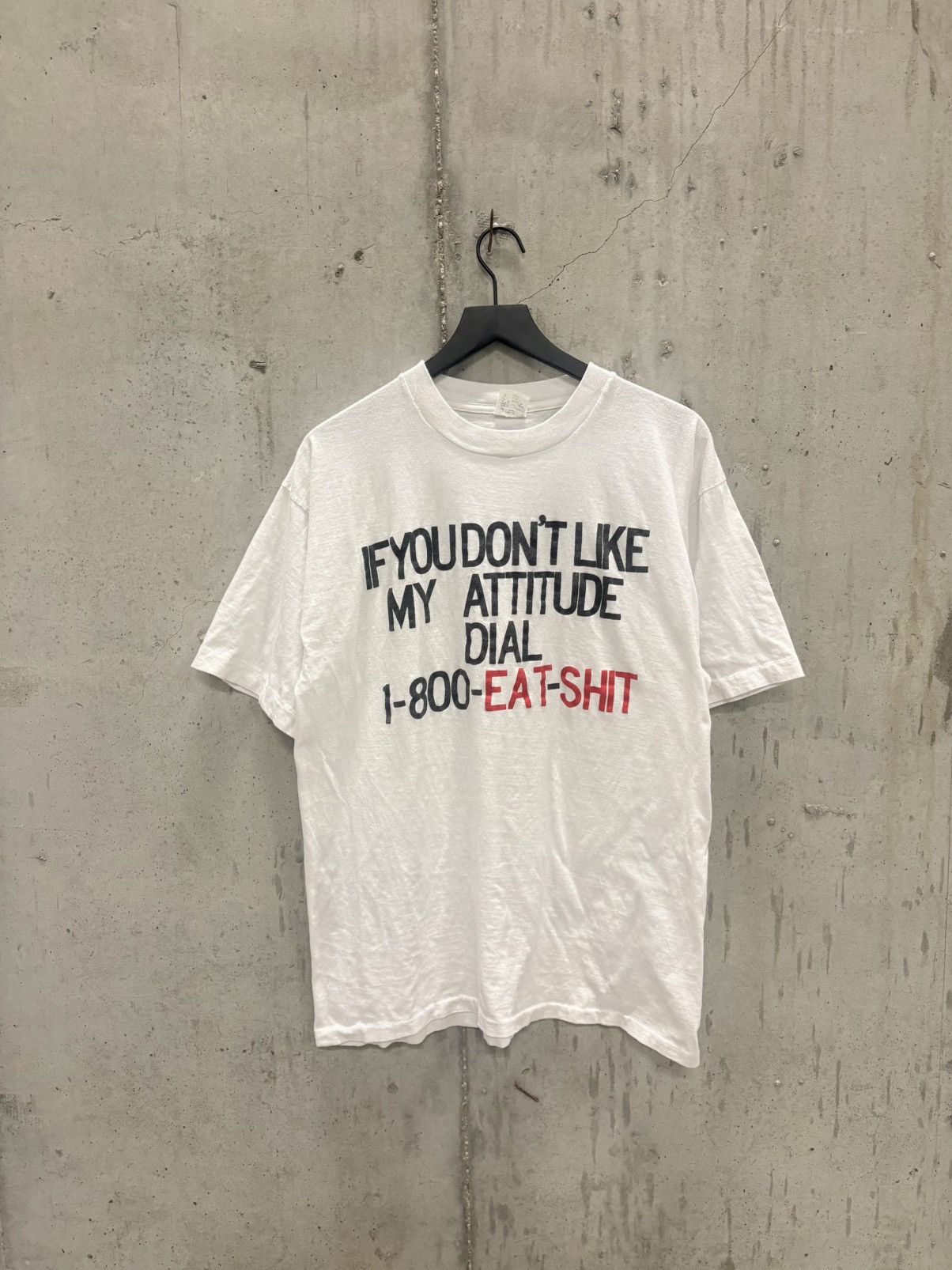 Vintage Vintage 1800 Eat Shit Shirt Faded Thrashed Grunge Band Size US XL / EU 56 / 4 - 1 Thumbnail
