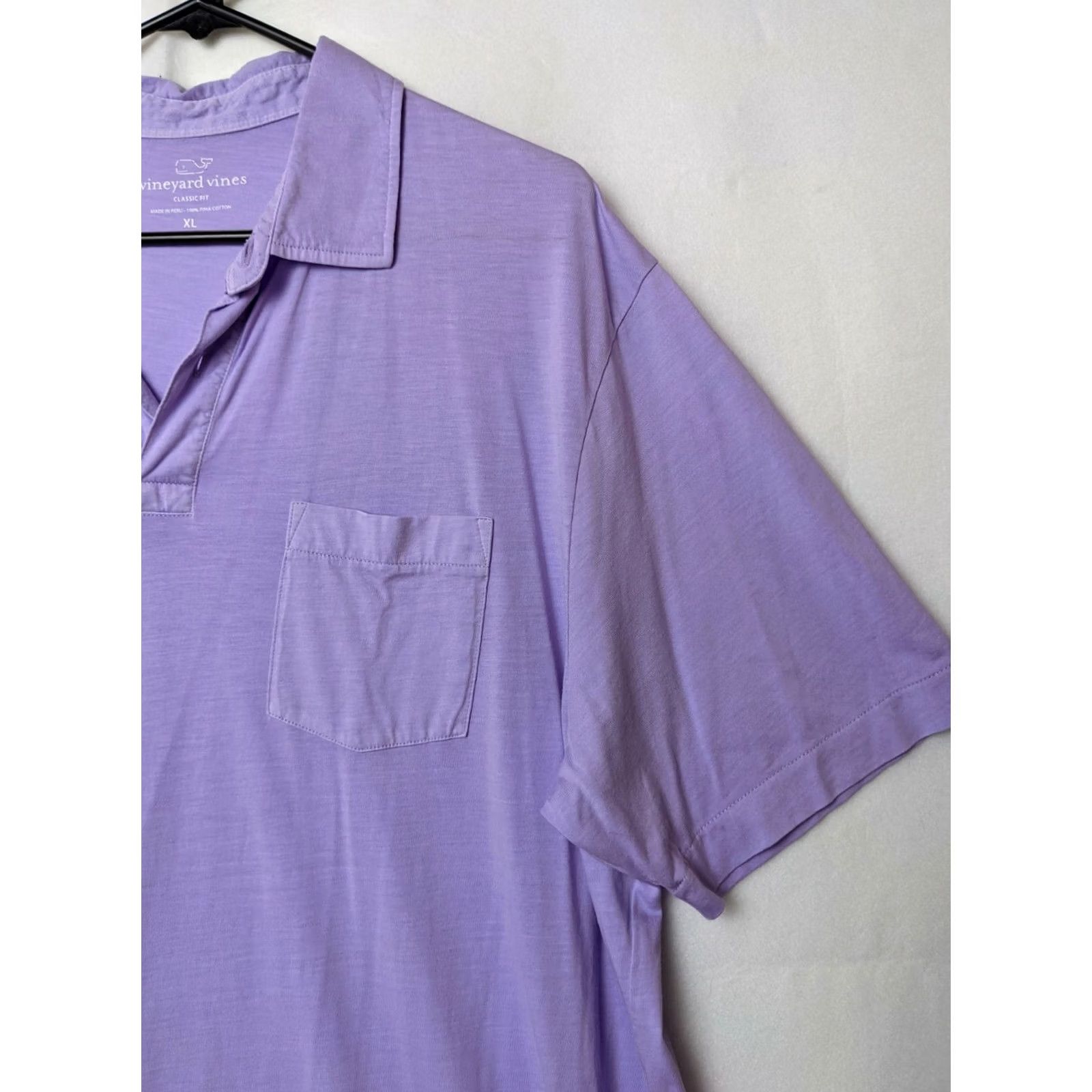 Vineyard Vines Vineyard Vines Polo Men XL 100% Cotton Classic Lavender Purple Short Sleeve Logo Gildan? Size US XL / EU 56 / 4 - 3 Thumbnail
