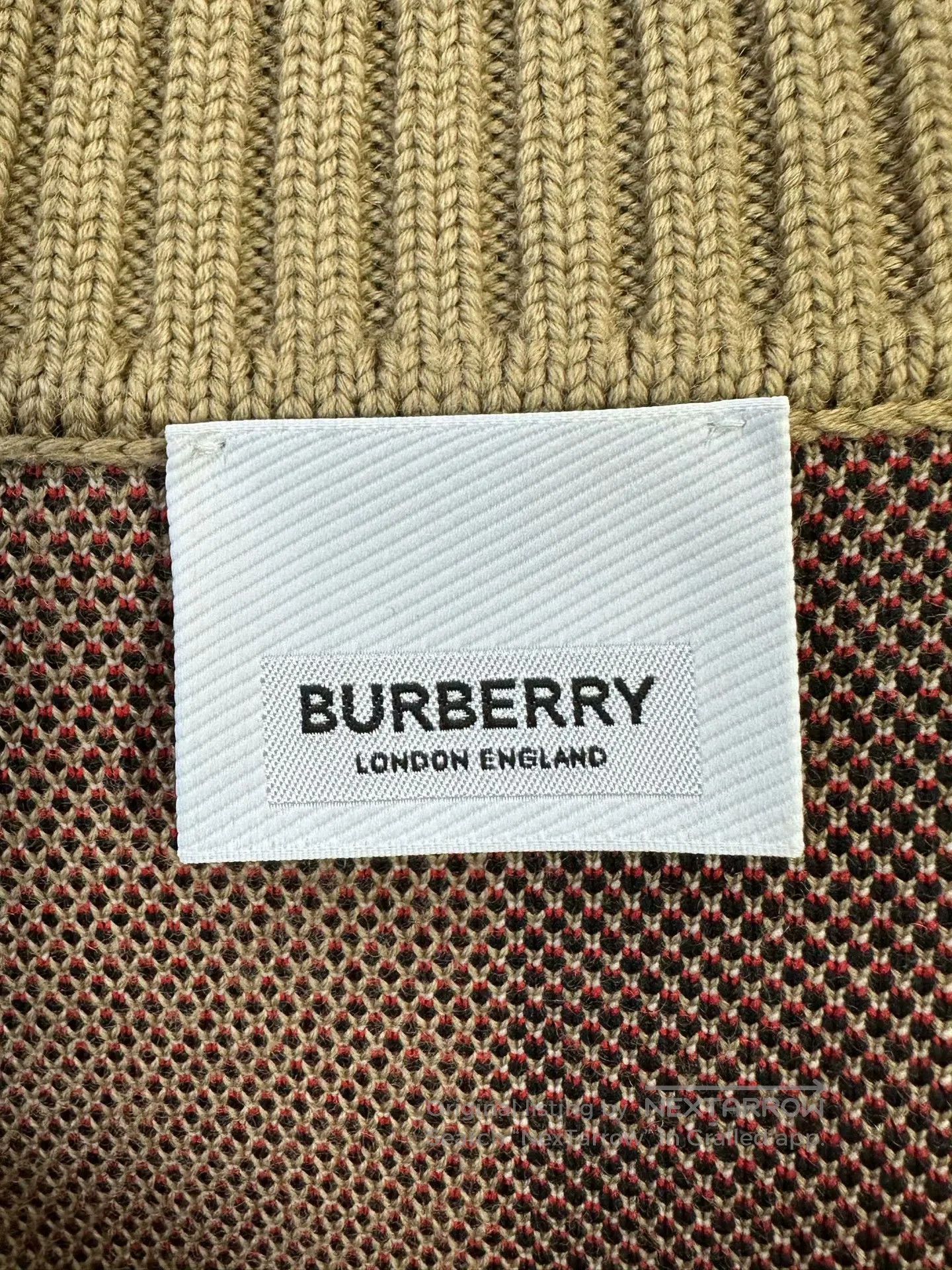 Burberry Burberry Khaki check patterned knit cardigan| Size XS / US 0-2 / IT 36-38 - 3 Thumbnail